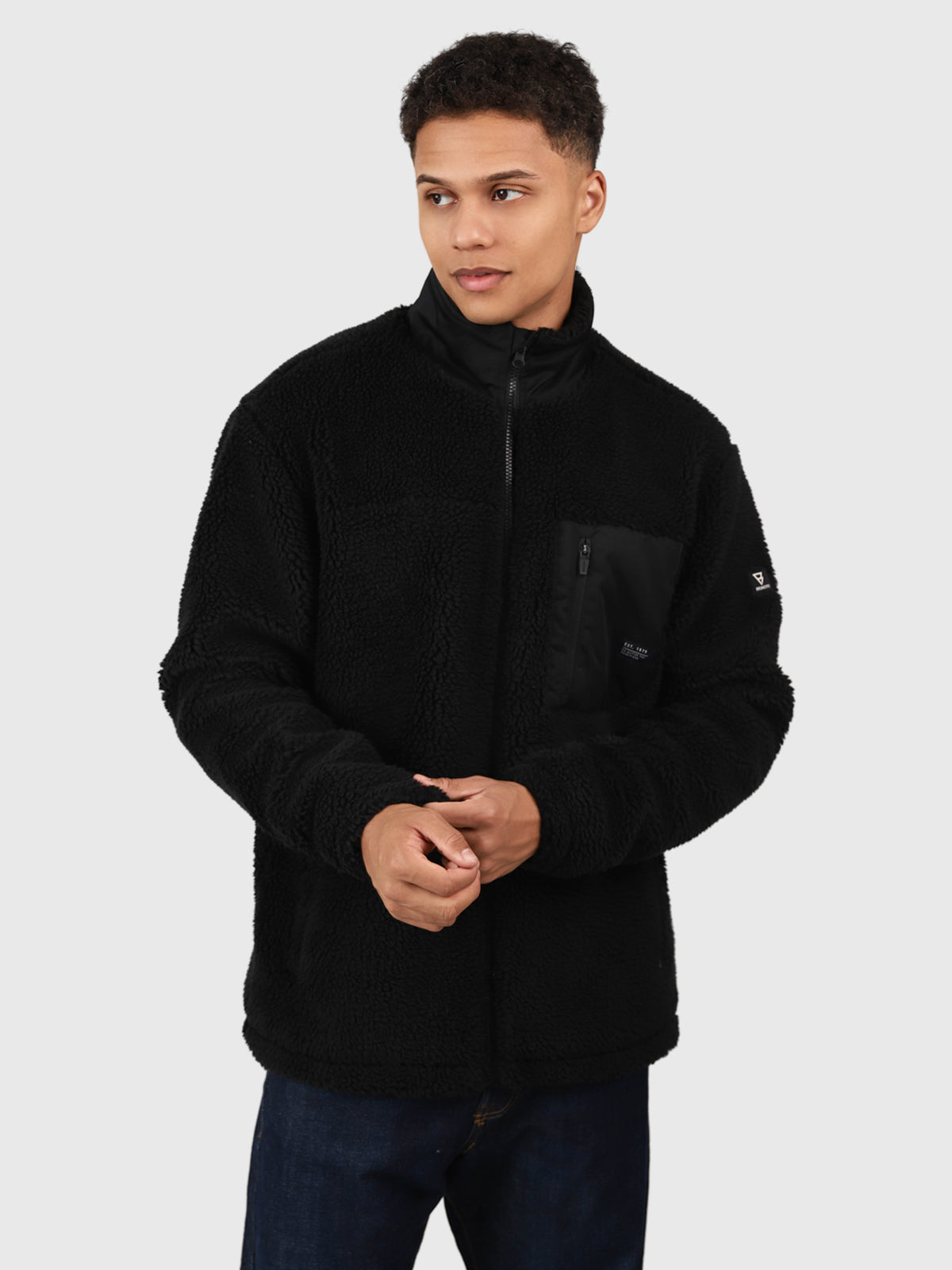 Renziost Men Fleece Jacket | Black 1 Renziost Men Fleece Jacket | Black