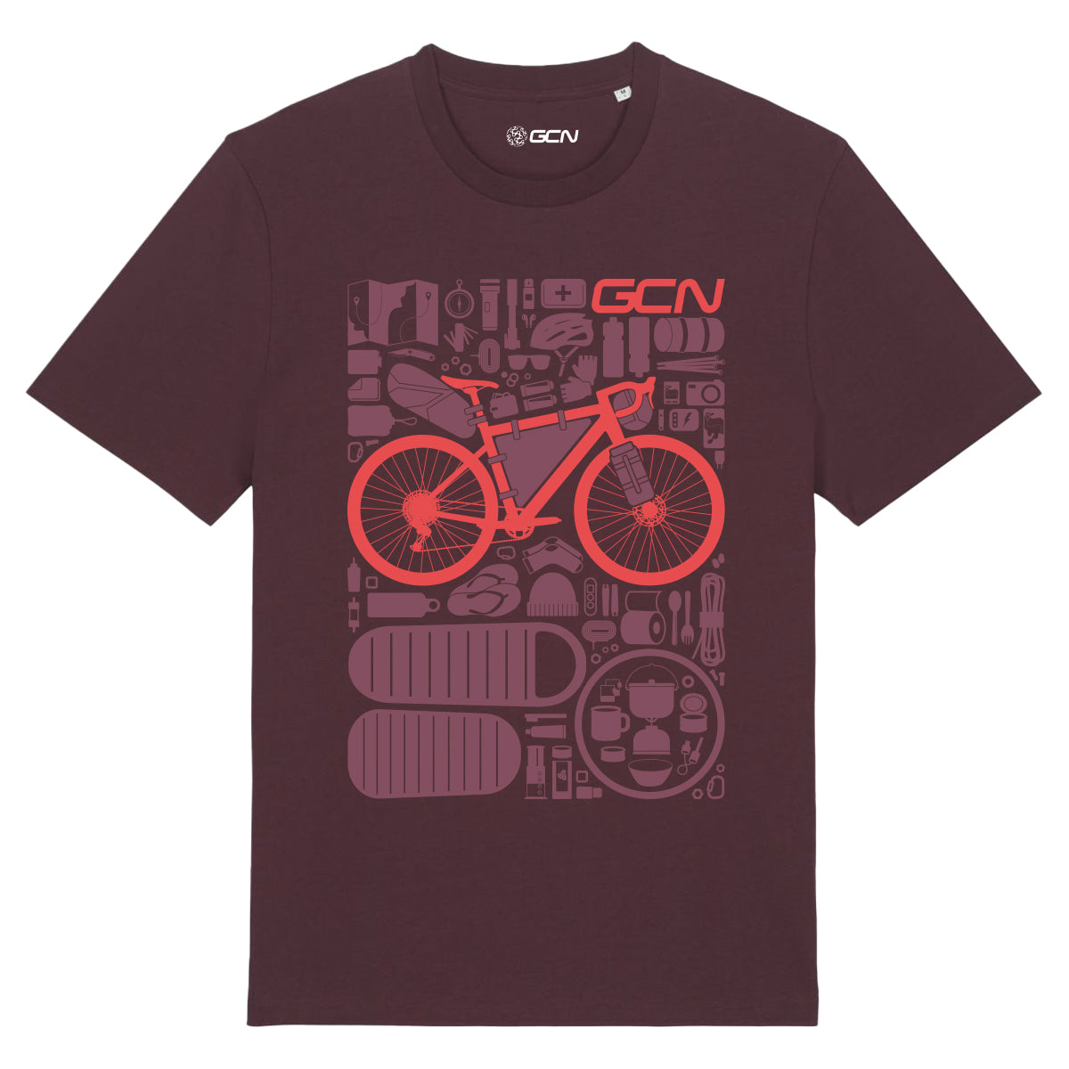 GCN Bikepacking Essentials T-Shirt - Aubergine