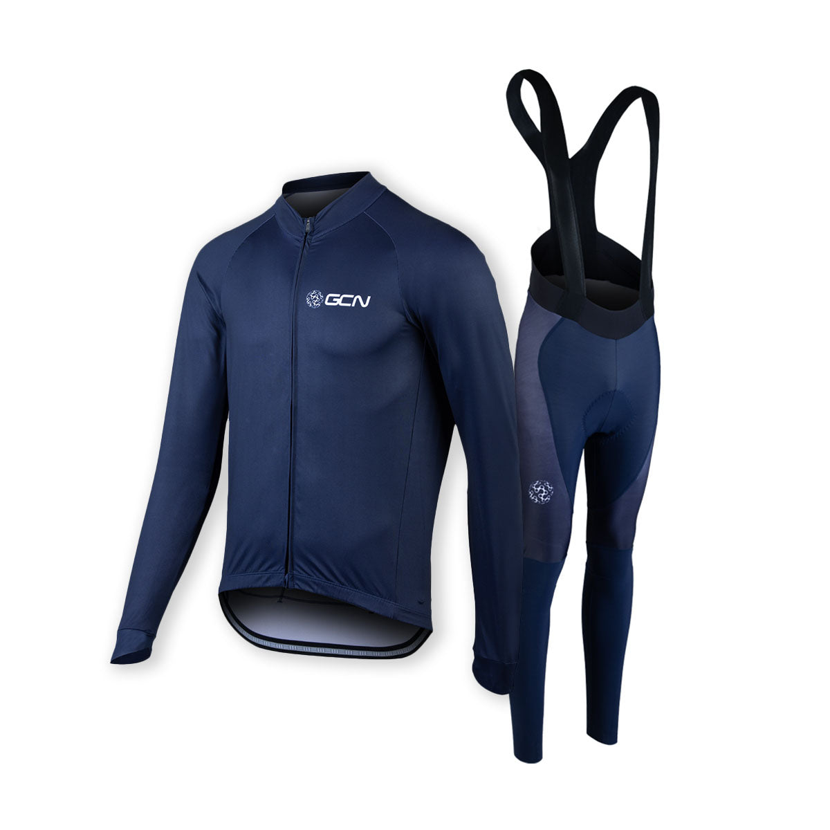 GCN Core 2.0 Long Sleeve Jersey & Bibtights Bundle  - Navy Blue