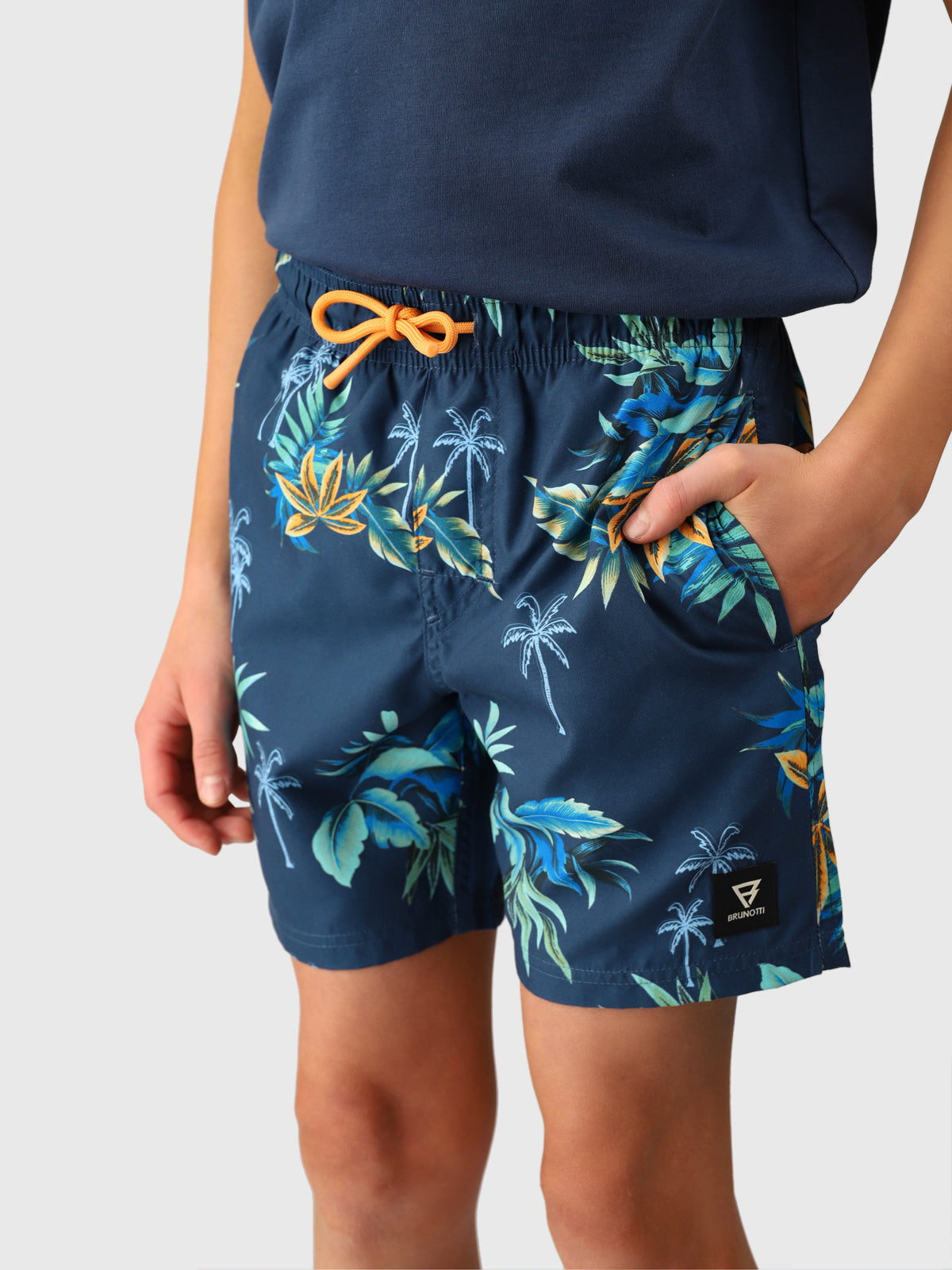 Cestery-Tropical Boys Swim Shorts | Night Blue 2 Cestery-Tropical Boys Swim Shorts | Night Blue