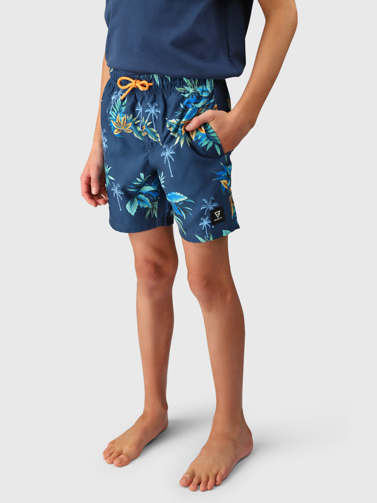 Cestery-Tropical Boys Swim Shorts | Night Blue 4 Cestery-Tropical Boys Swim Shorts | Night Blue