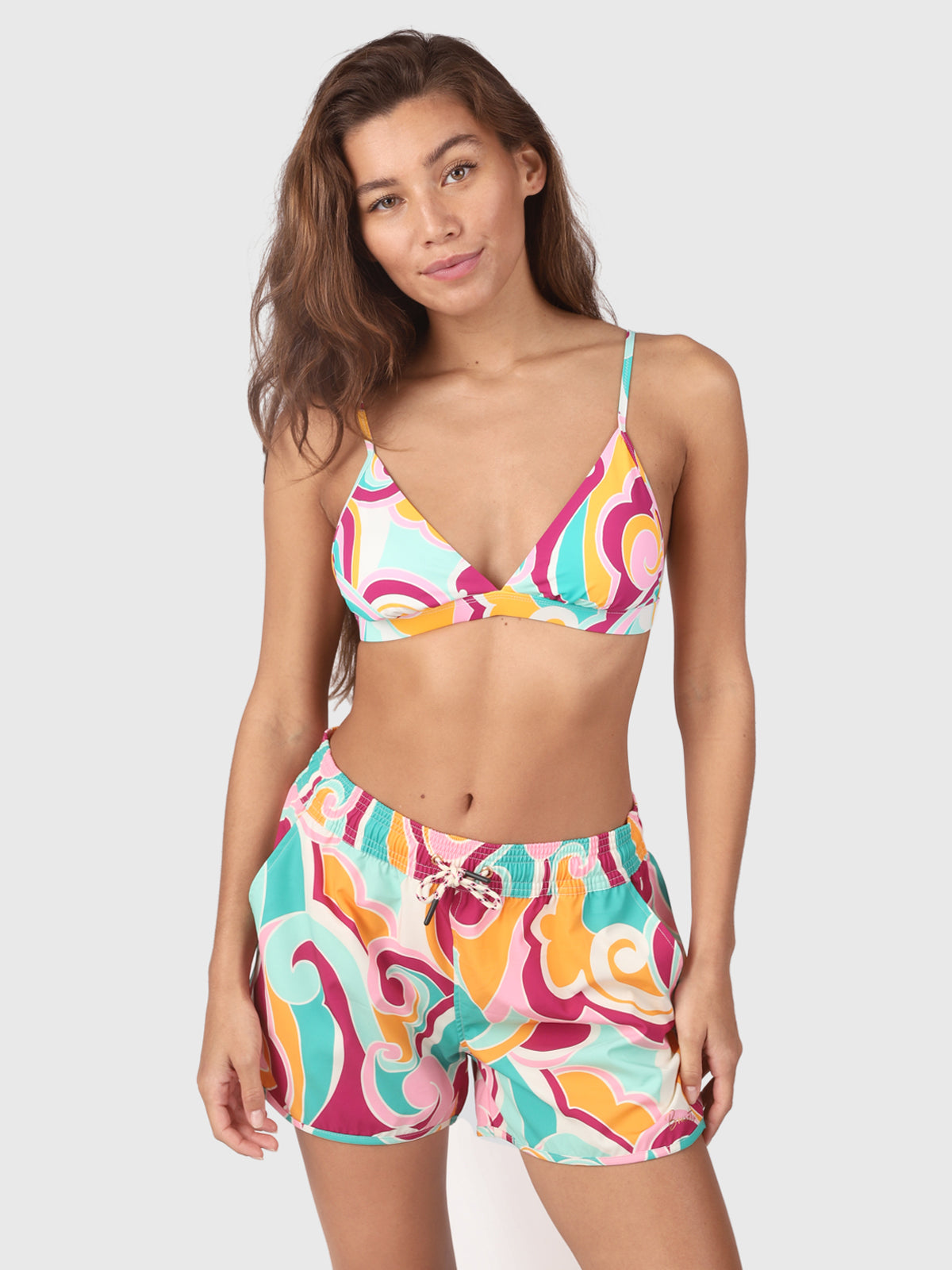 Toluca-Swirl Women Swim Shorts | Multi Color