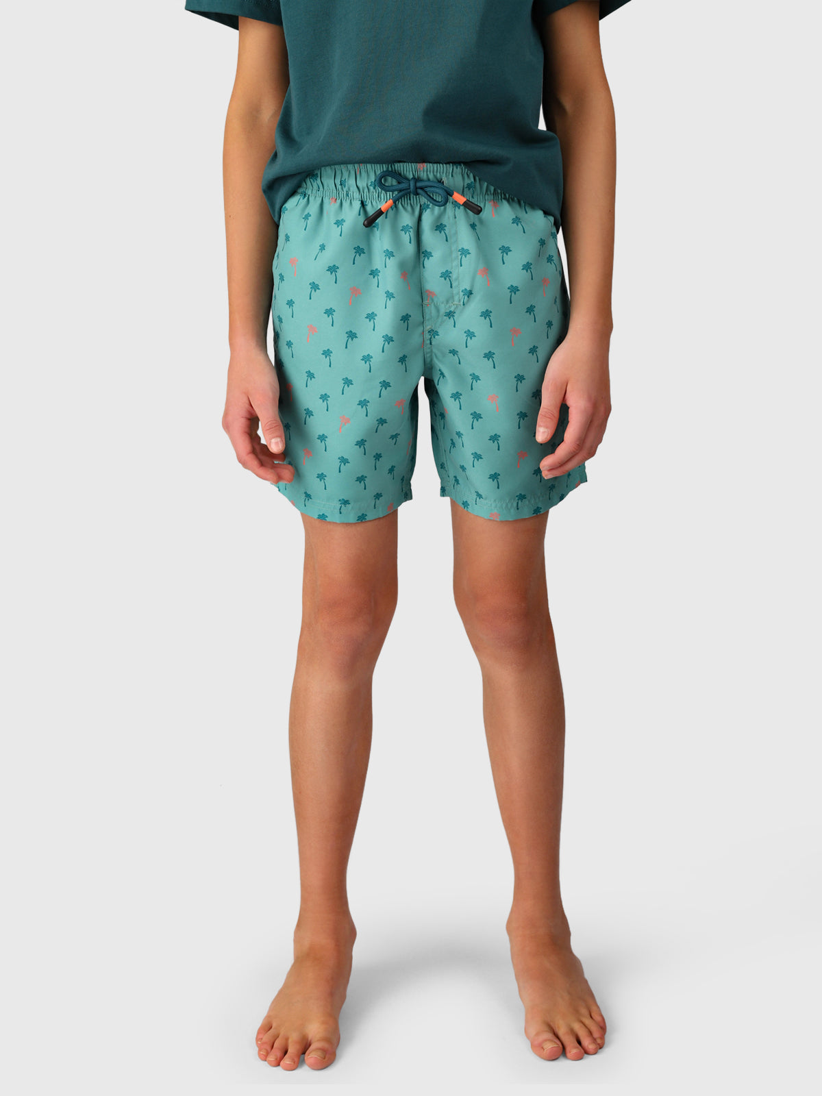 Cestery-Palm Boys Swim Shorts | Bottle Green 5 Cestery-Palm Boys Swim Shorts | Bottle Green