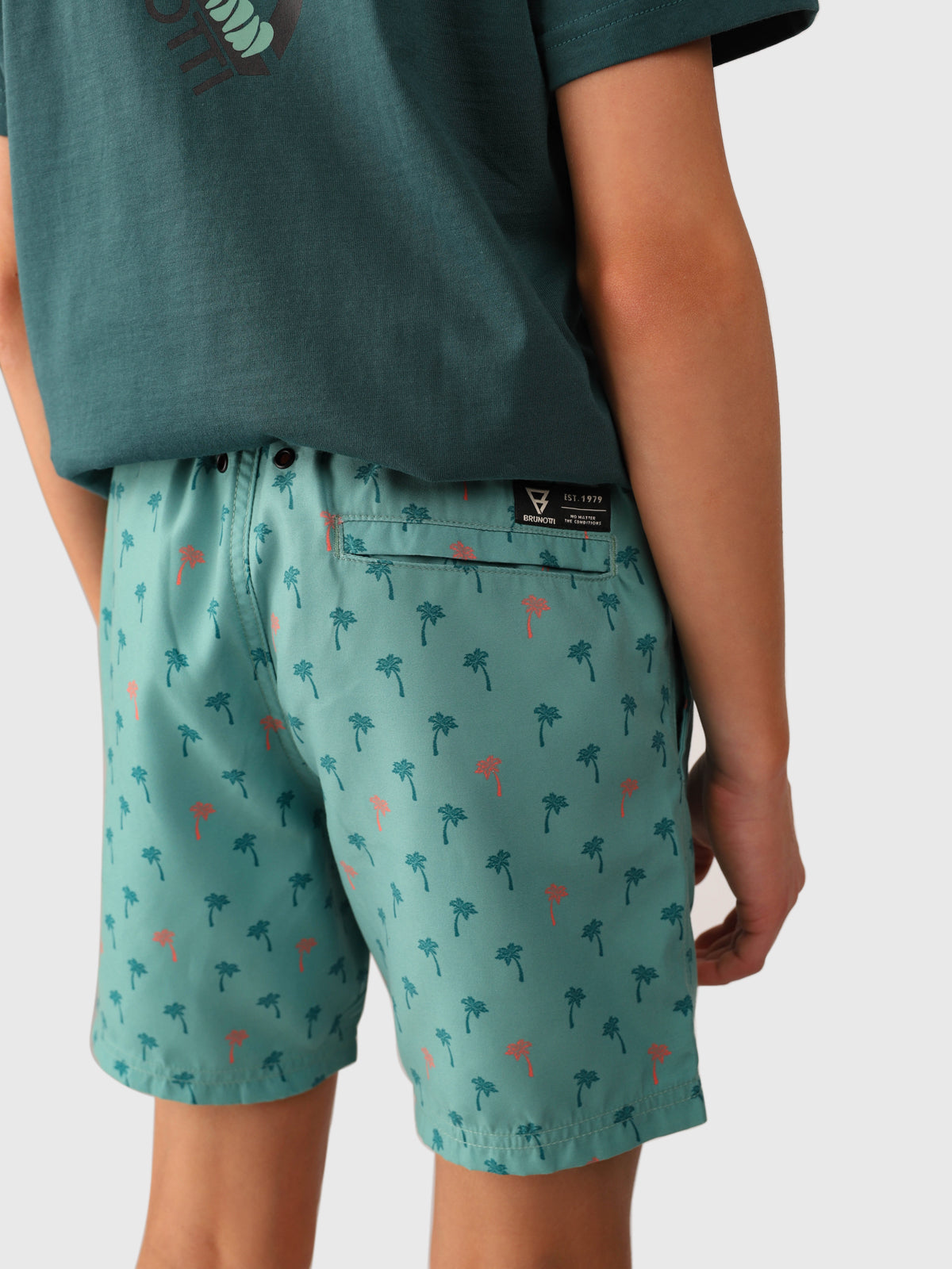 Cestery-Palm Boys Swim Shorts | Bottle Green 6 Cestery-Palm Boys Swim Shorts | Bottle Green
