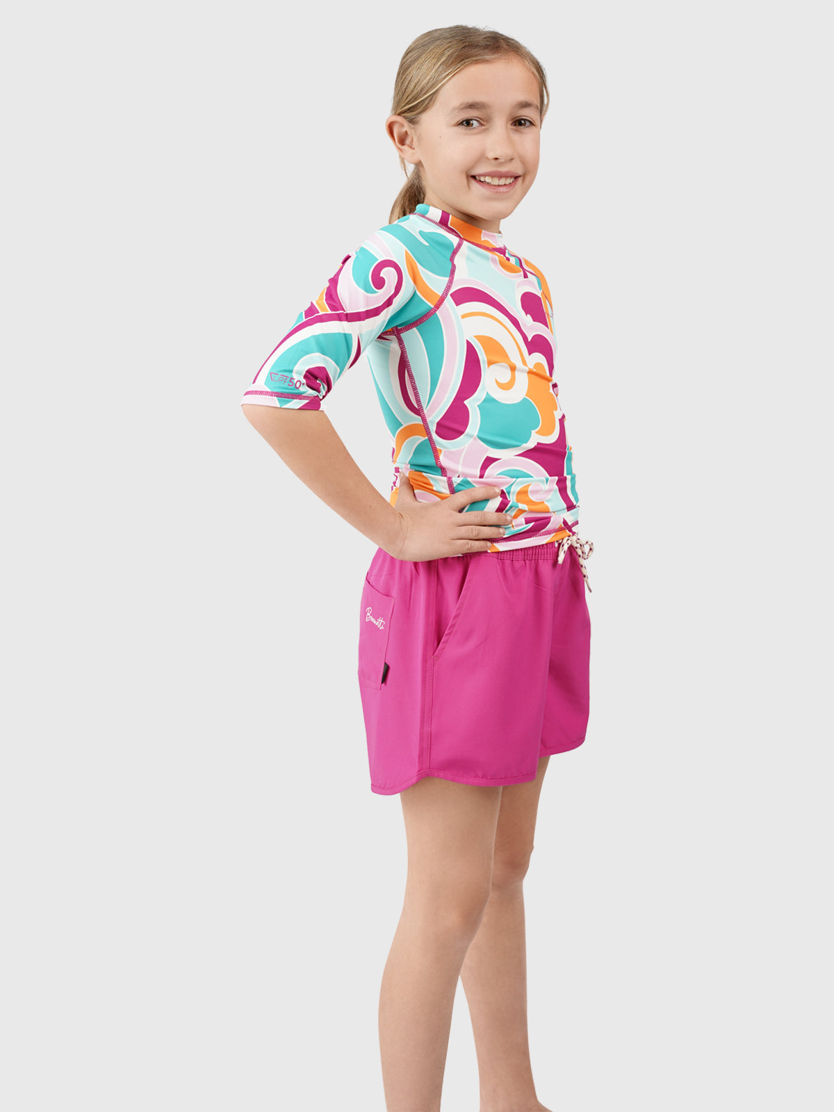 Lineas-Swirl Girls Rashguard | Multi Color 4 Lineas-Swirl Girls Rashguard | Multi Color