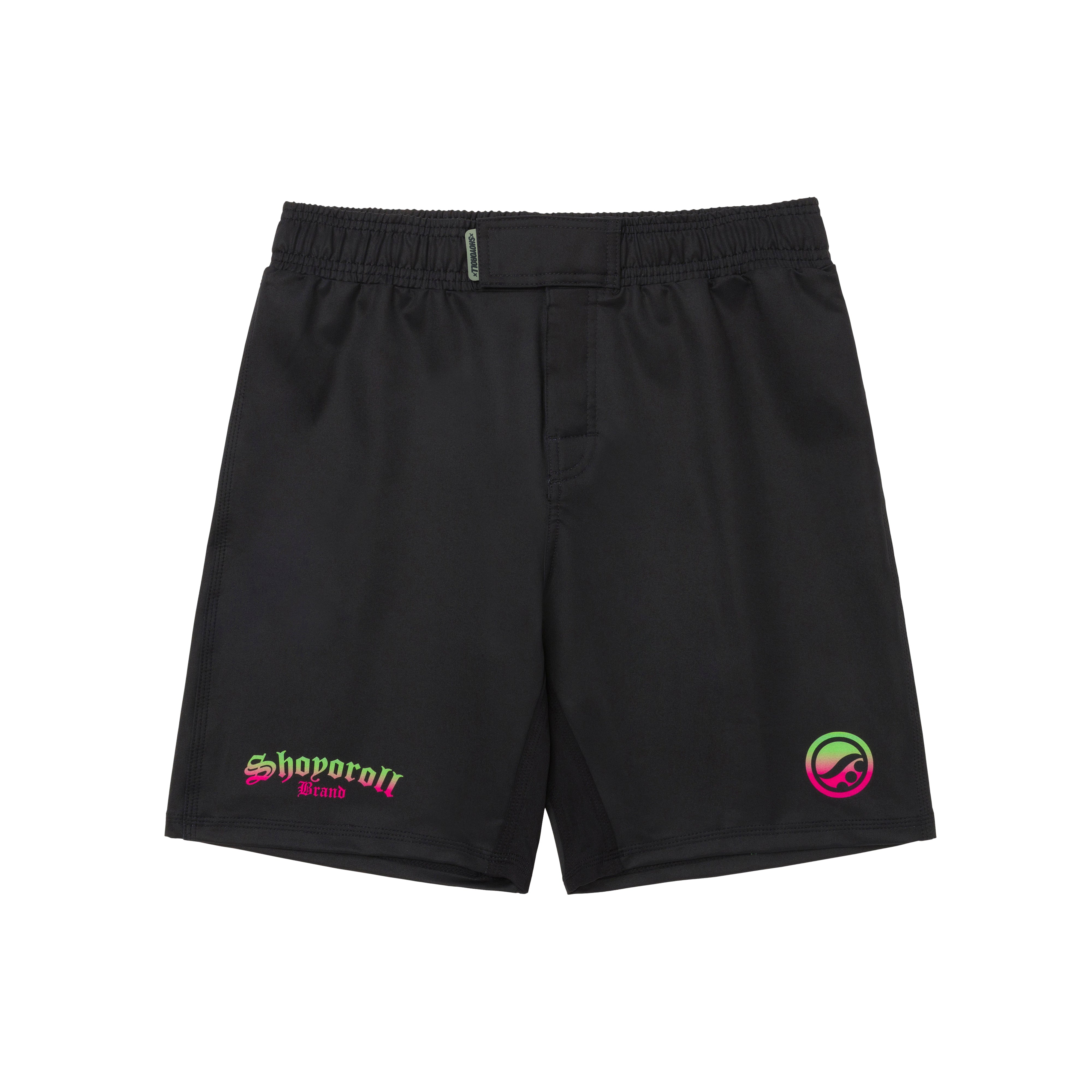 Retro Gradient Training Fitted Shorts (Green-Pink) 1 Retro Gradient Training Fitted Shorts (Green-Pink)