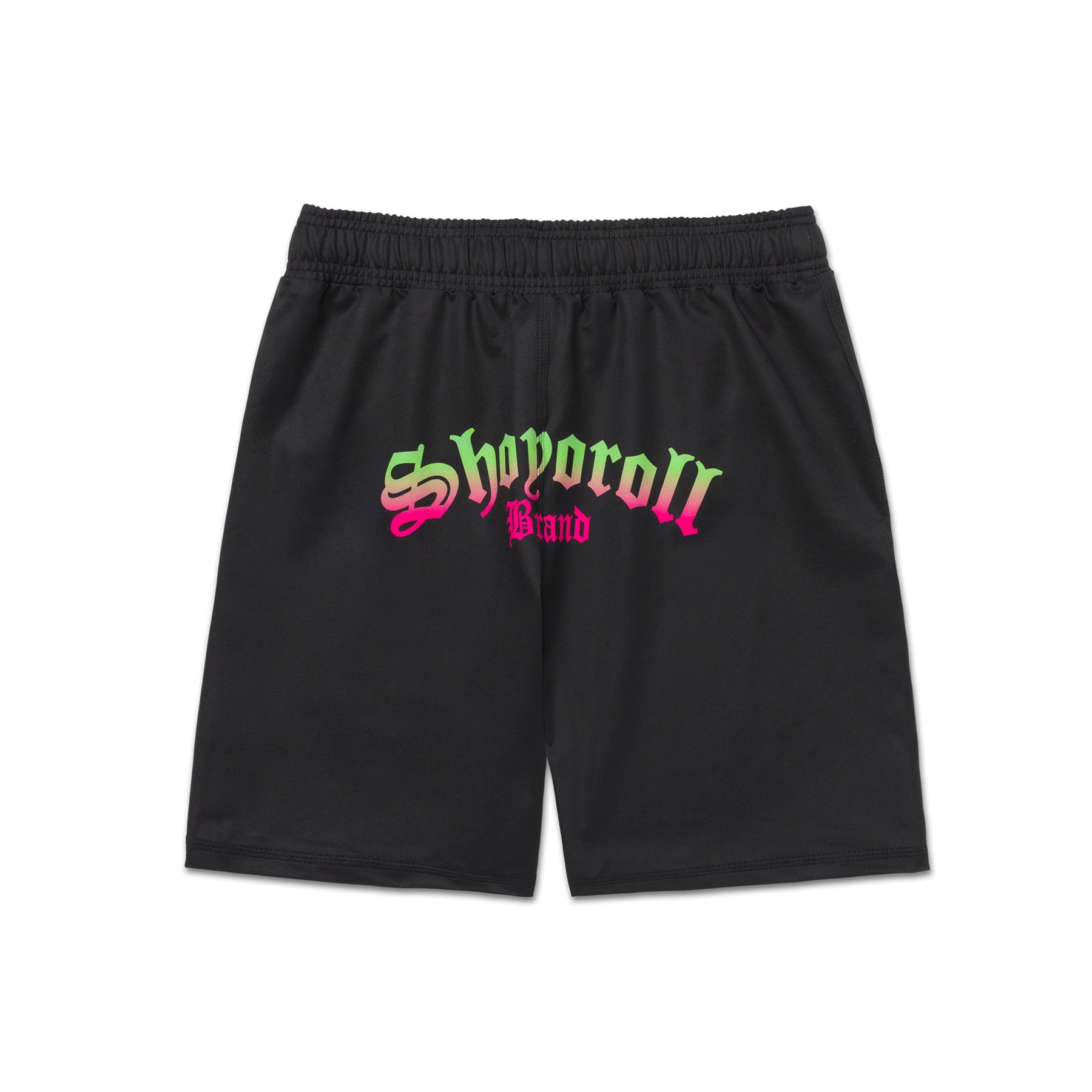 Retro Gradient Training Fitted Shorts (Green-Pink) 2 Retro Gradient Training Fitted Shorts (Green-Pink)