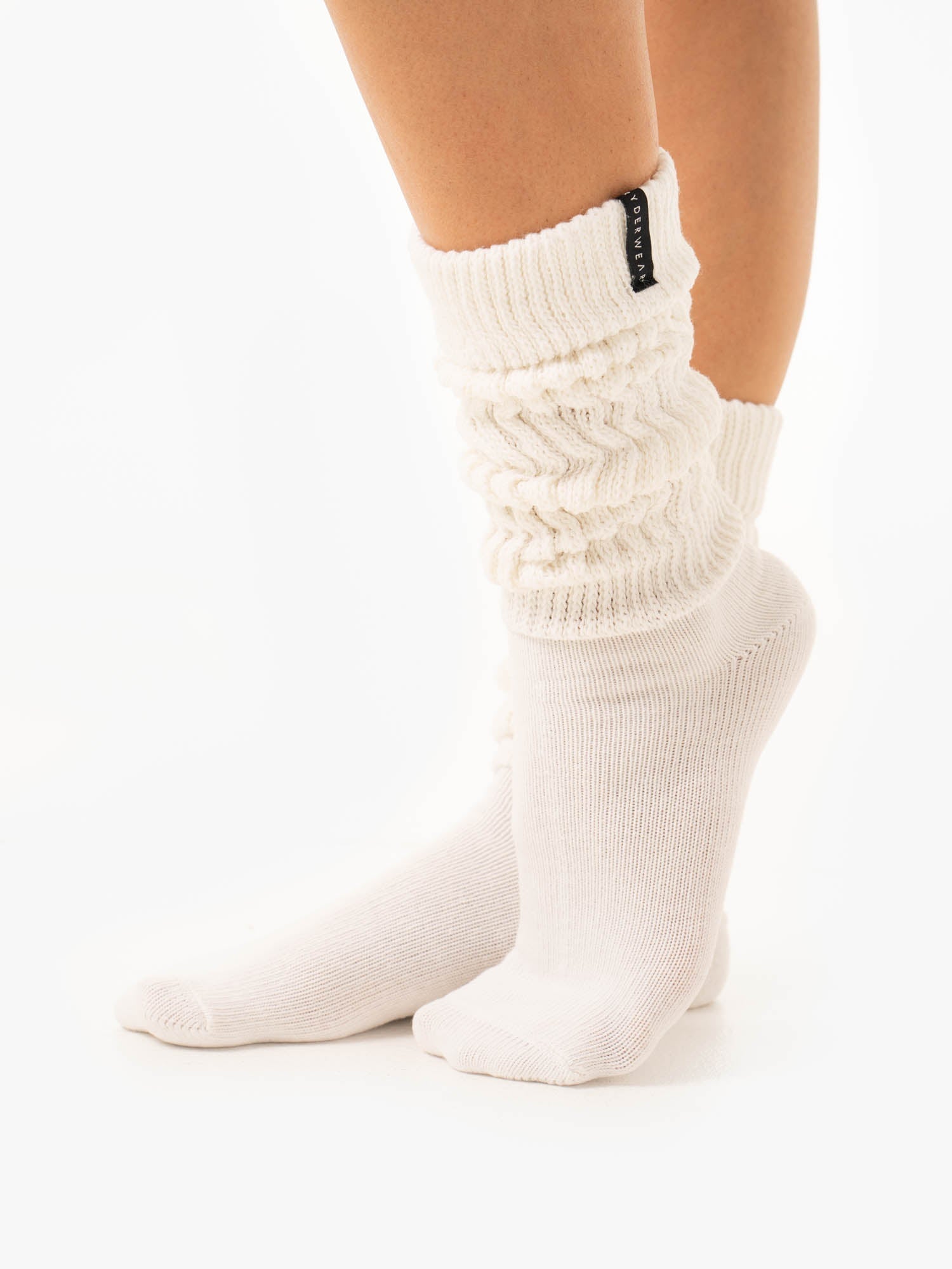 Scrunch Crew Socks - White