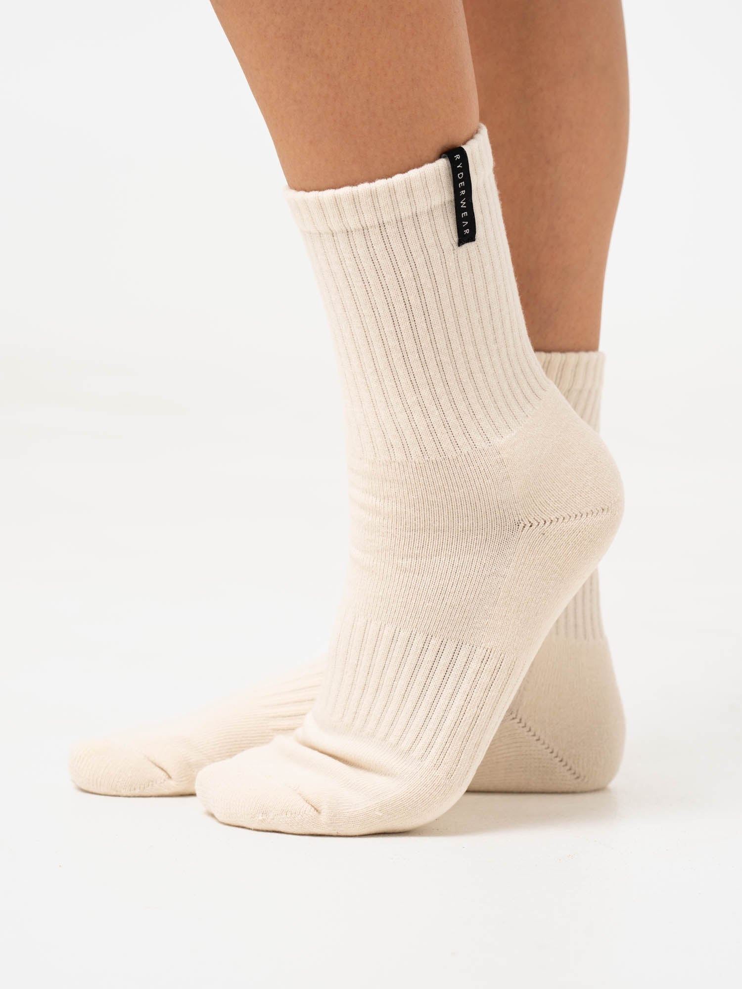 Crew Socks - Latte Stonewash