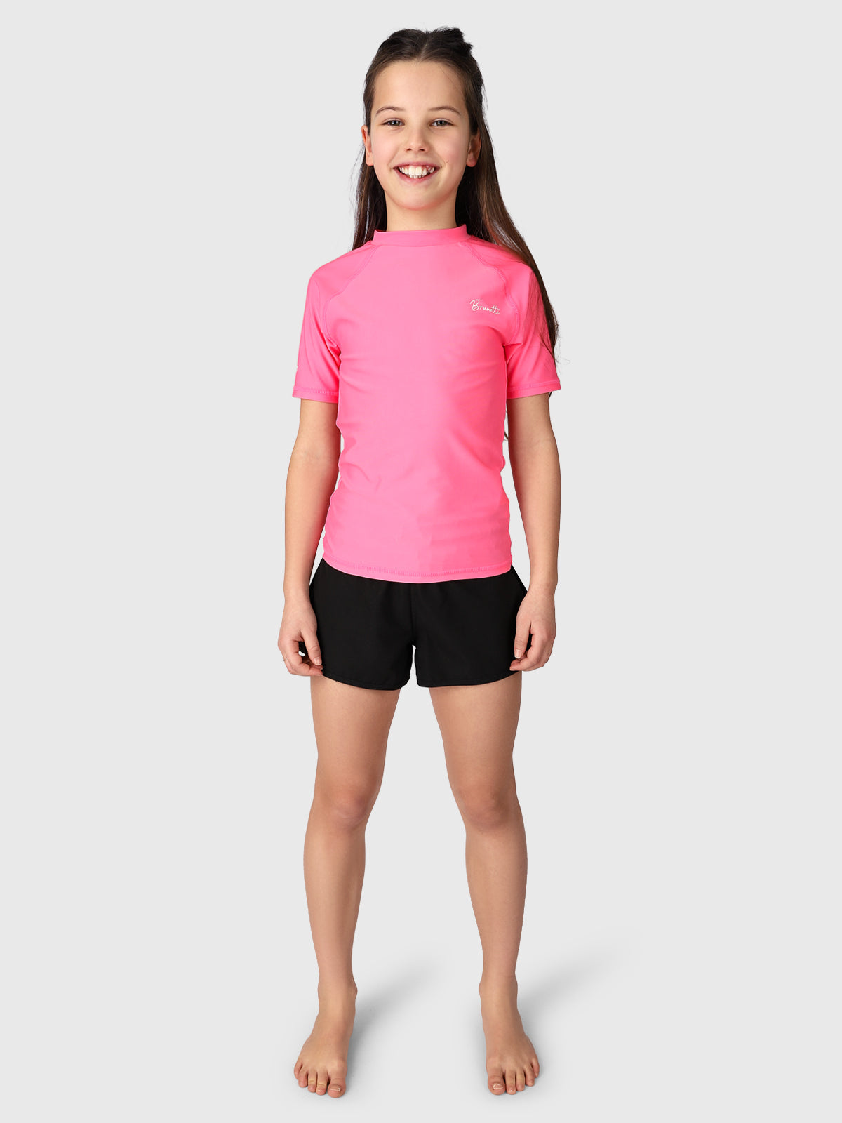 Lineas Girls Rashguard | Pink 3 Lineas Girls Rashguard | Pink