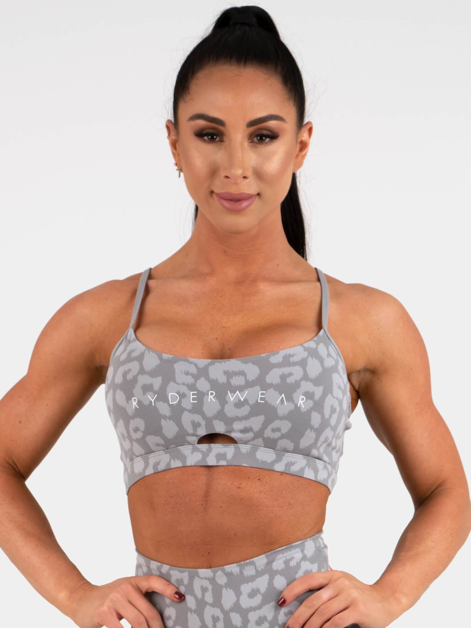 Animal Sports Bra - Leopard Grey