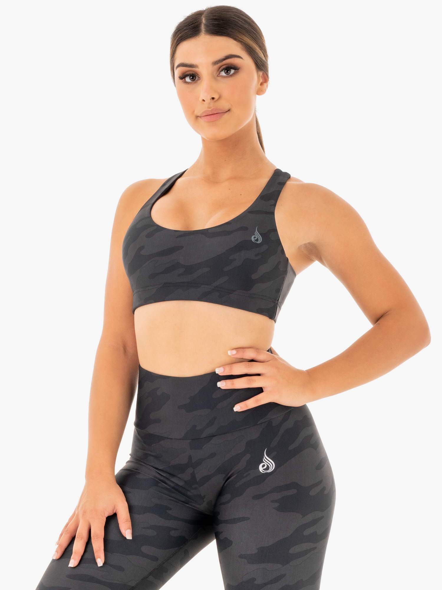 Camo Sports Bra - Black Camo 2 Camo Sports Bra - Black Camo