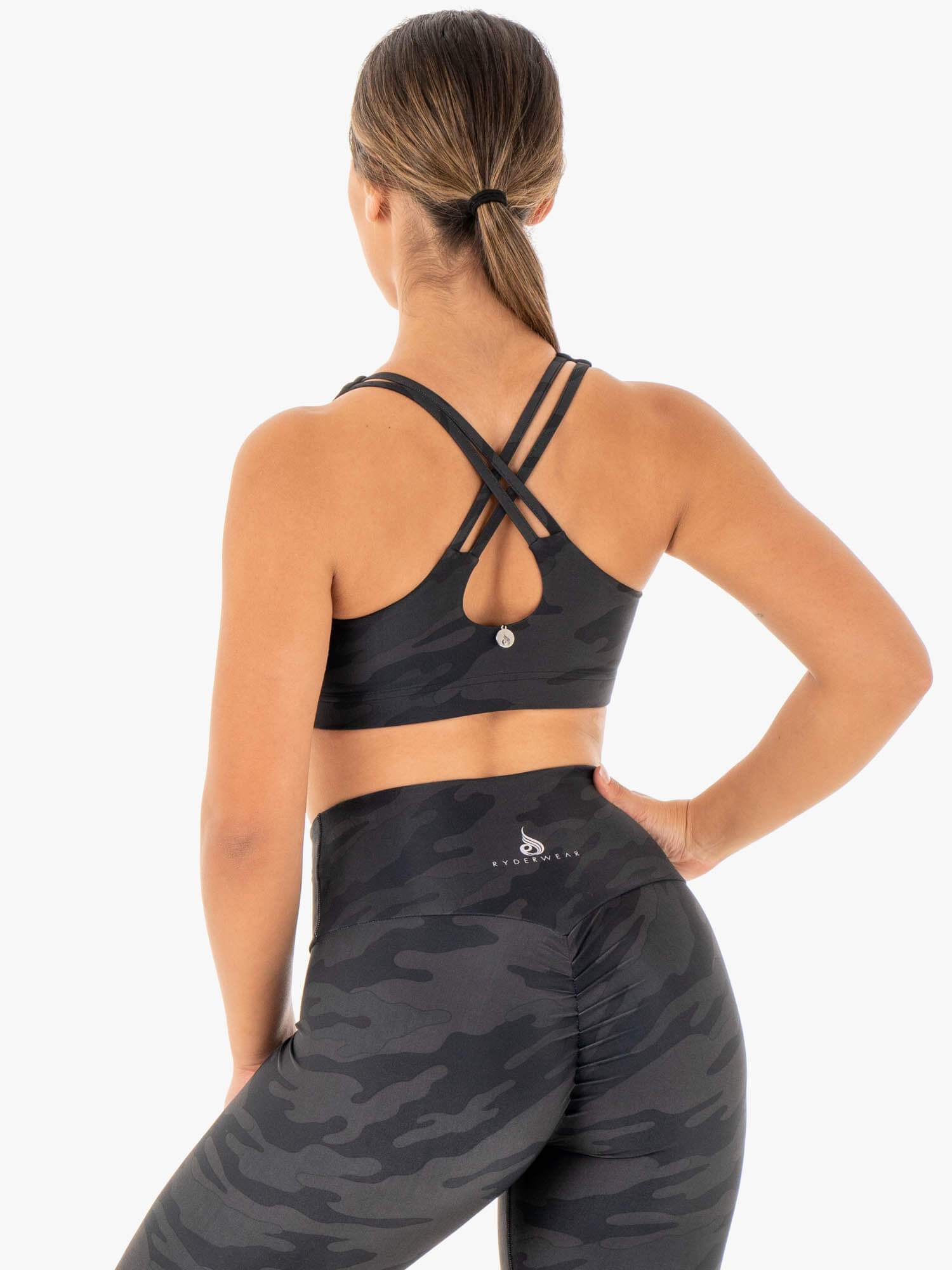 Camo Sports Bra - Black Camo 3 Camo Sports Bra - Black Camo