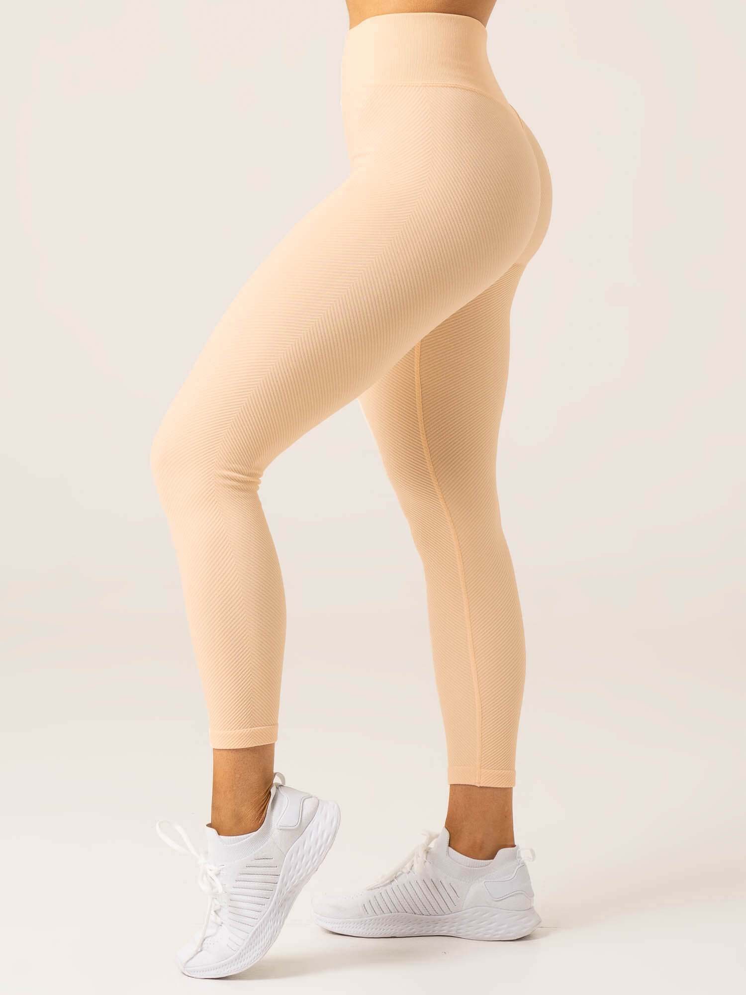 Circuit Rib Seamless High Waisted Leggings - Peach Sorbet 3 Circuit Rib Seamless High Waisted Leggings - Peach Sorbet