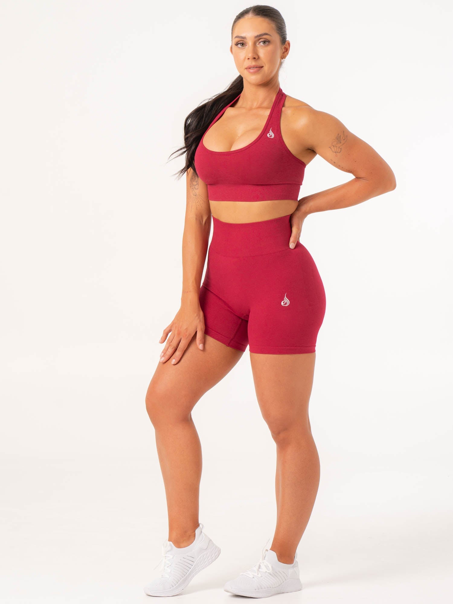 Contour Halter Bra - Berry Marl 4 Contour Halter Bra - Berry Marl