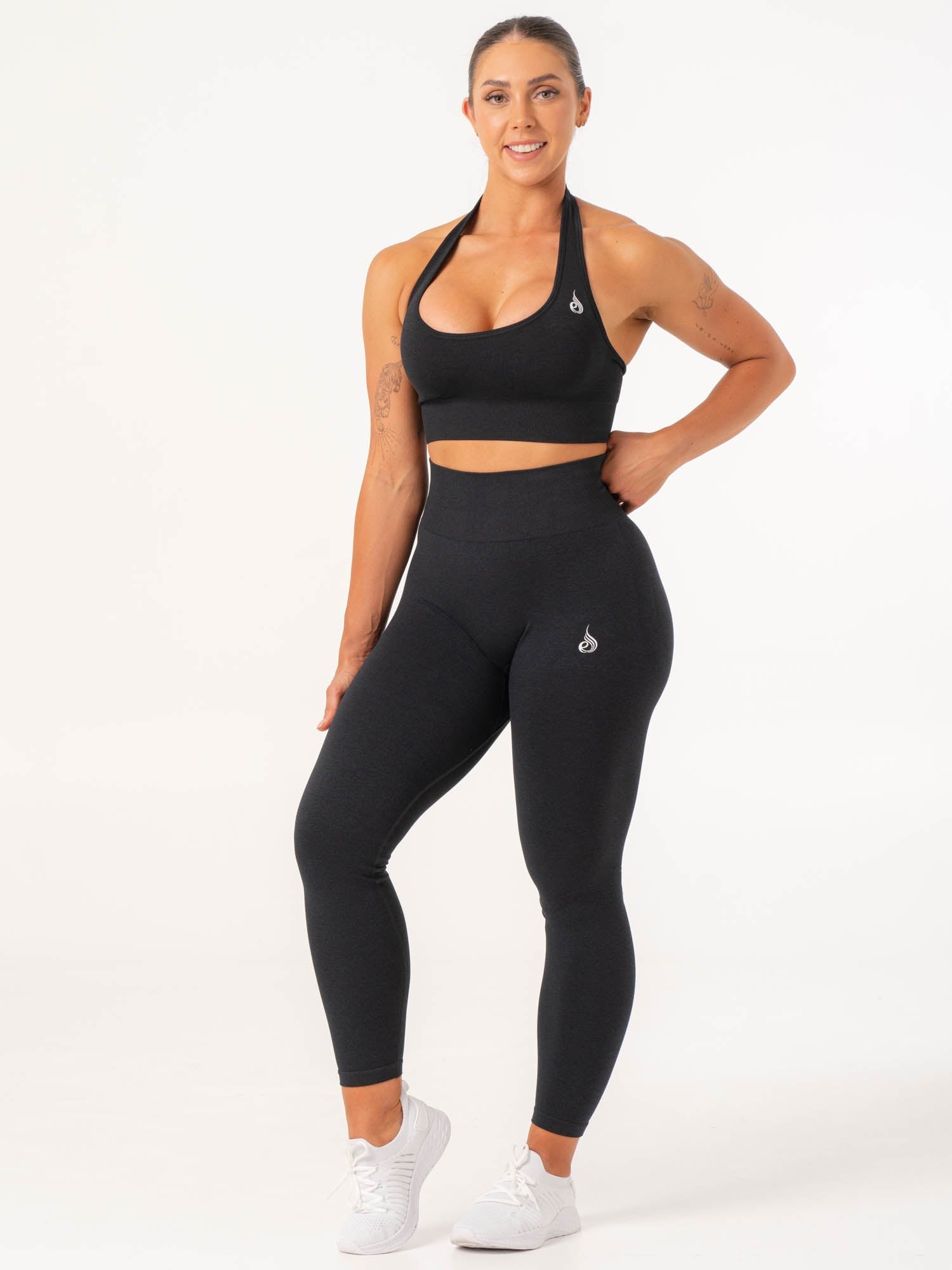 Contour Halter Bra - Black Marl 6 Contour Halter Bra - Black Marl