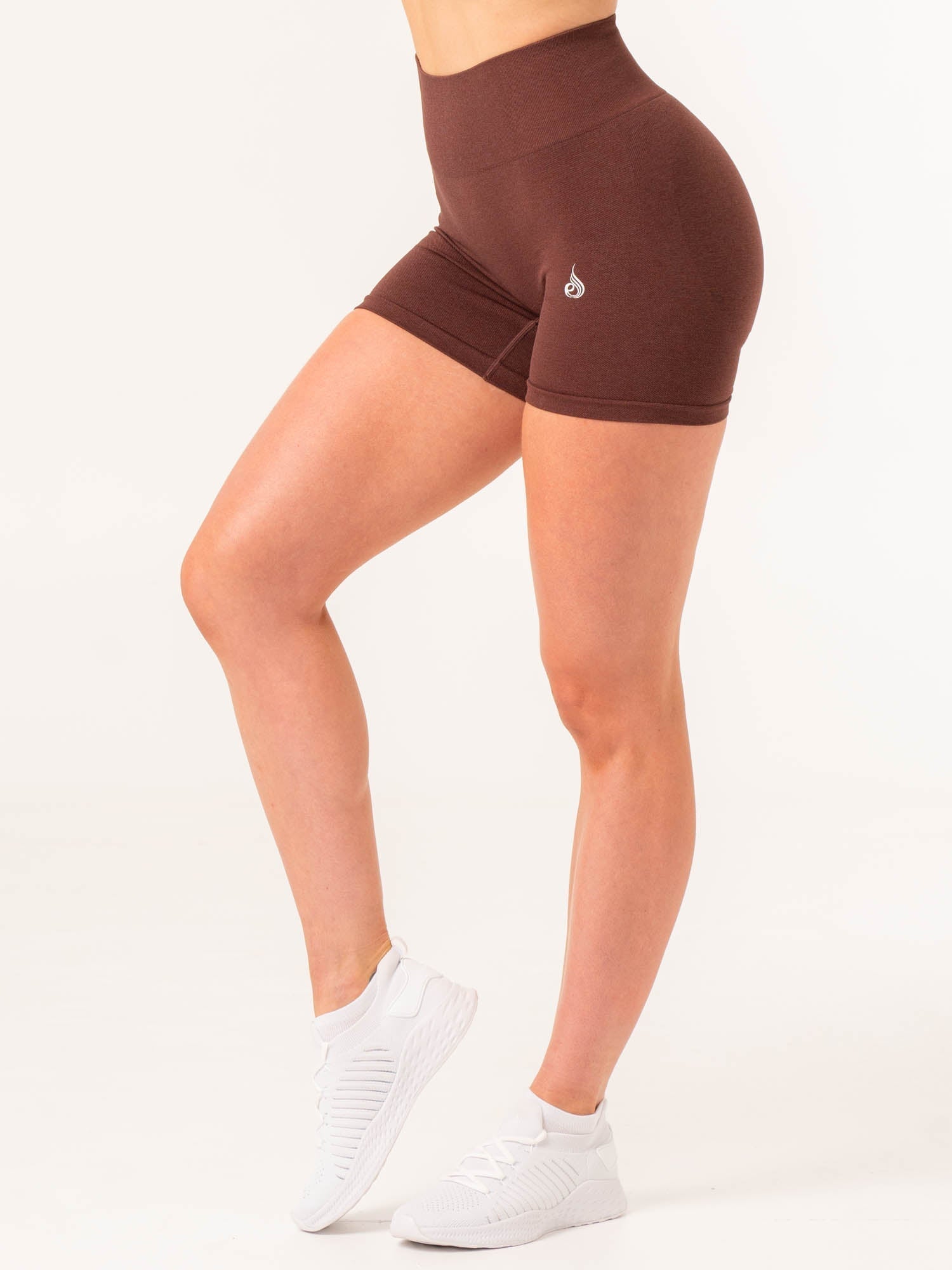 Contour Seamless Shorts - Chocolate Marl 2 Contour Seamless Shorts - Chocolate Marl