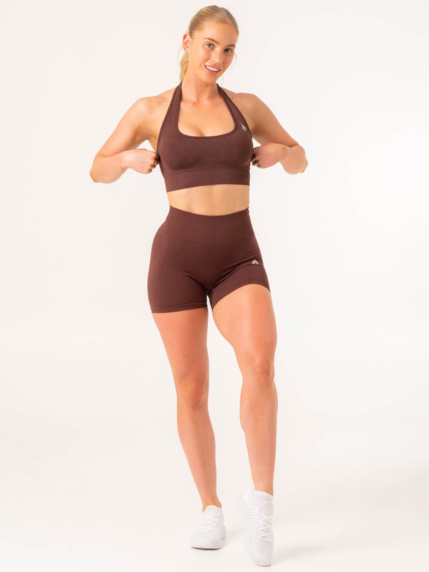 Contour Seamless Shorts - Chocolate Marl 6 Contour Seamless Shorts - Chocolate Marl
