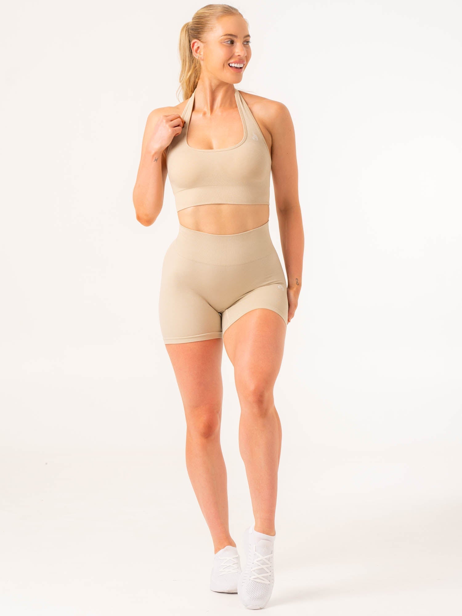 Contour Seamless Shorts - Stone Marl 6 Contour Seamless Shorts - Stone Marl