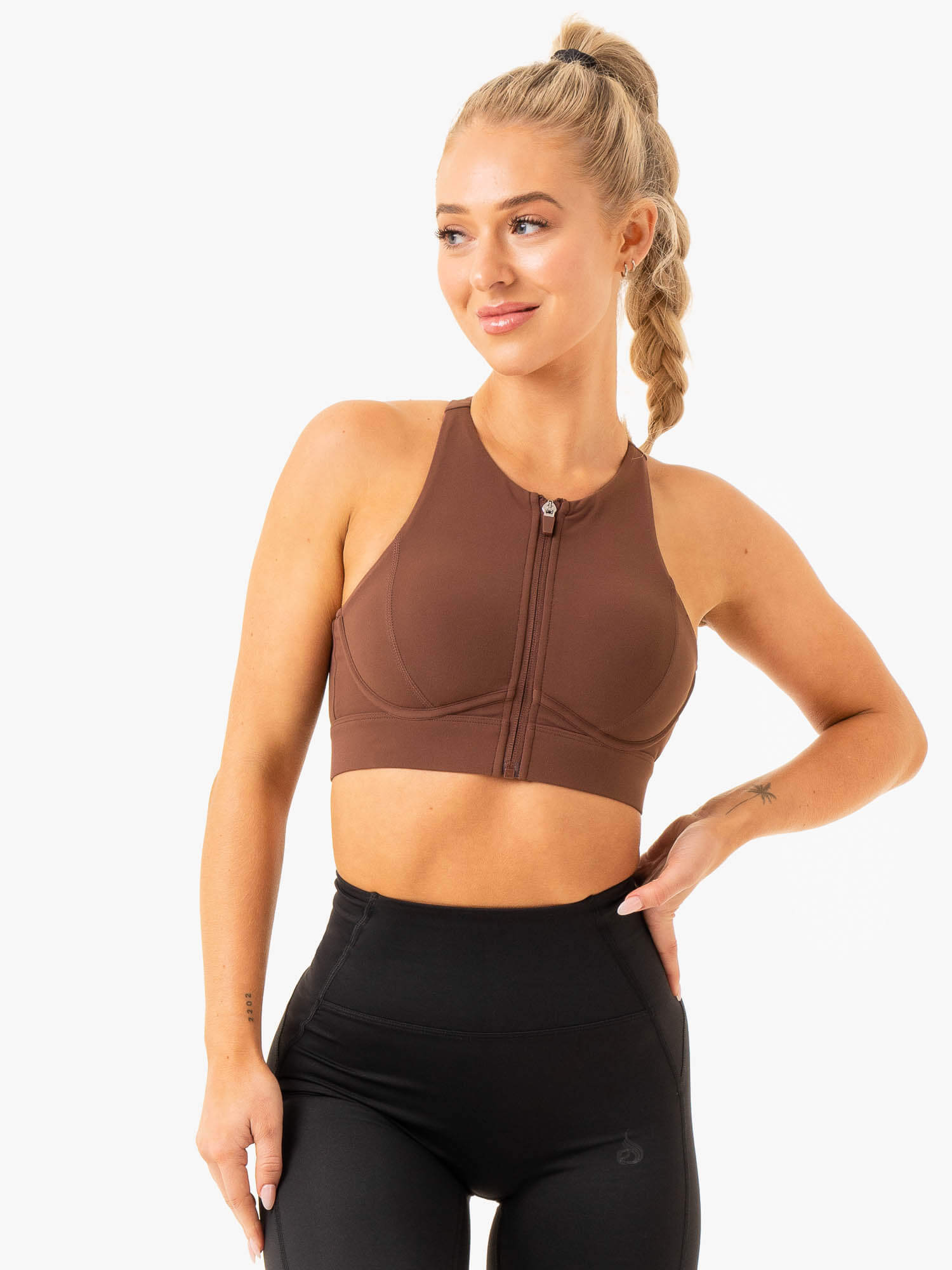 Critical High Impact Sports Bra - Chocolate 1 Critical High Impact Sports Bra - Chocolate