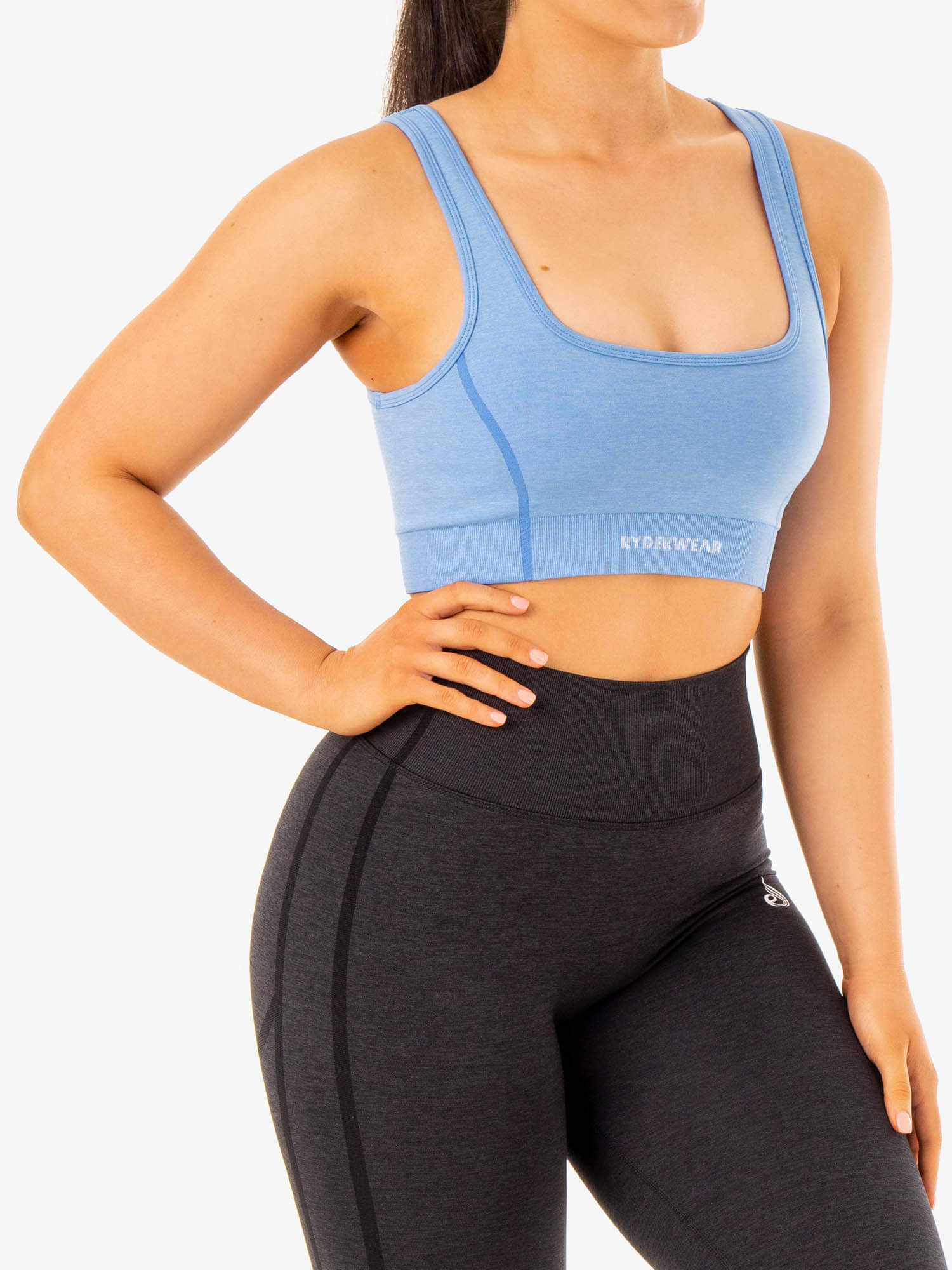 Enhance Seamless Sports Bra - Blue 3 Enhance Seamless Sports Bra - Blue