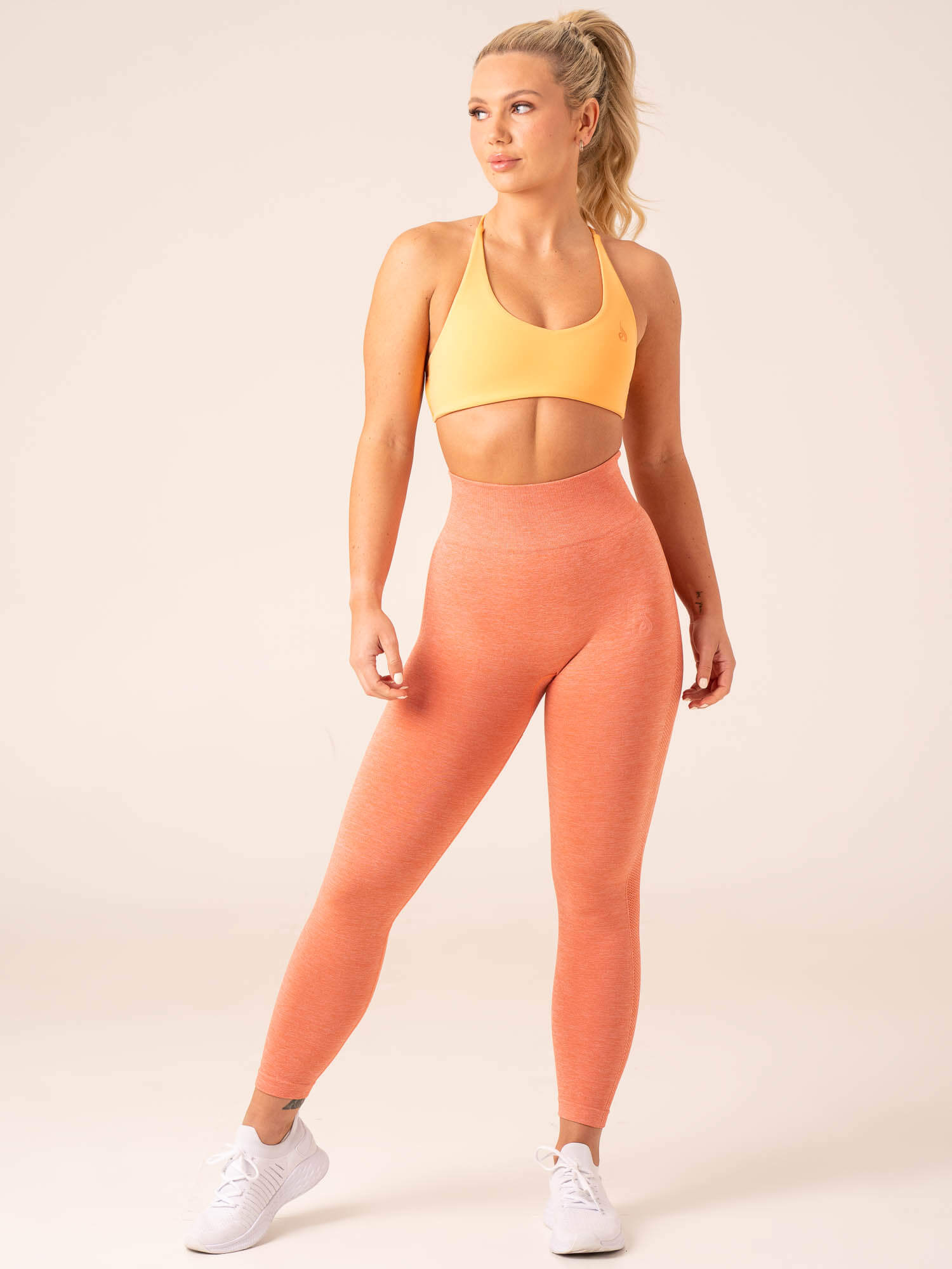 Evolve Seamless Leggings - Orange Marl 5 Evolve Seamless Leggings - Orange Marl