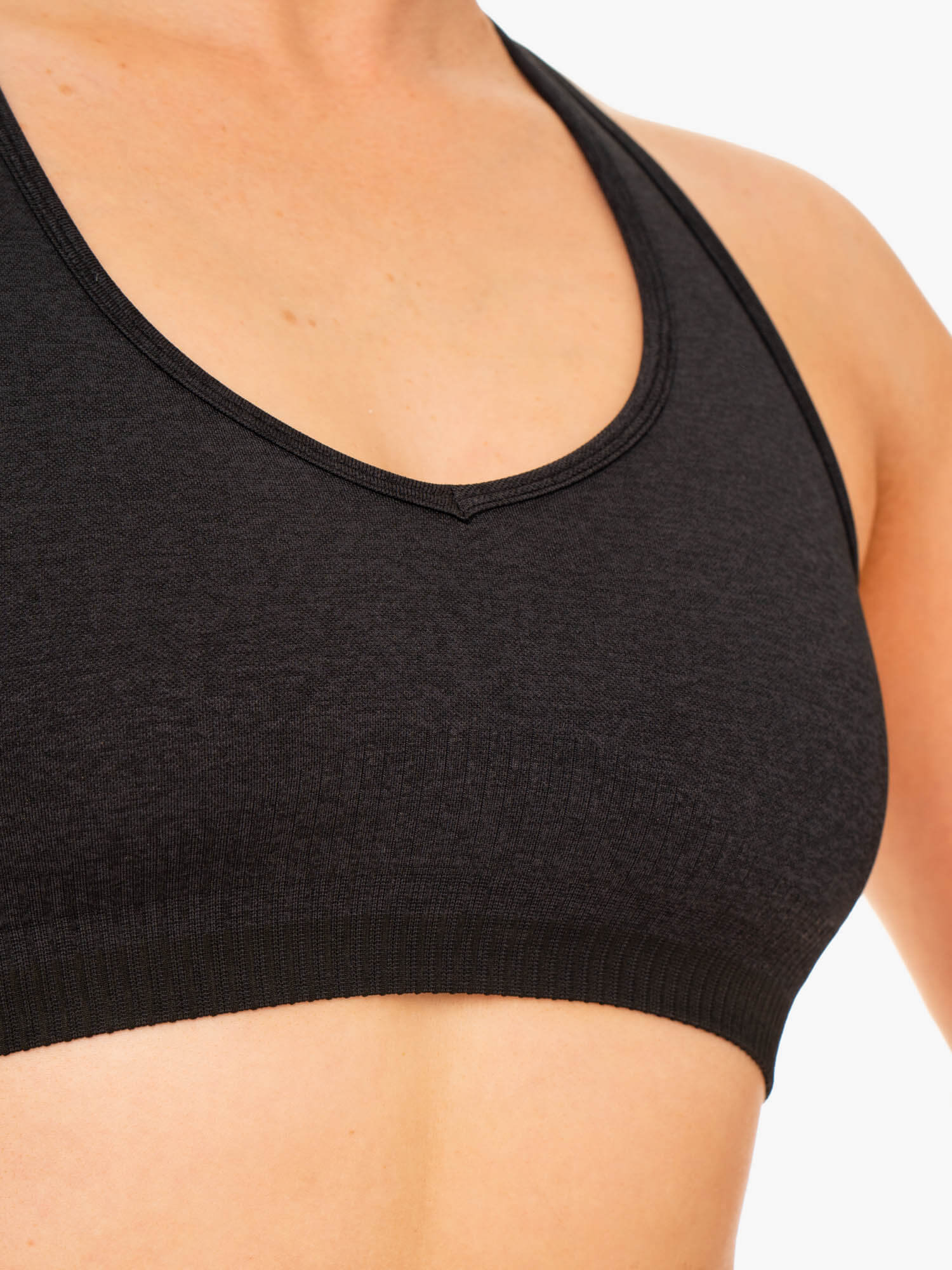 Excel Seamless Sports Bra - Black Marl 4 Excel Seamless Sports Bra - Black Marl