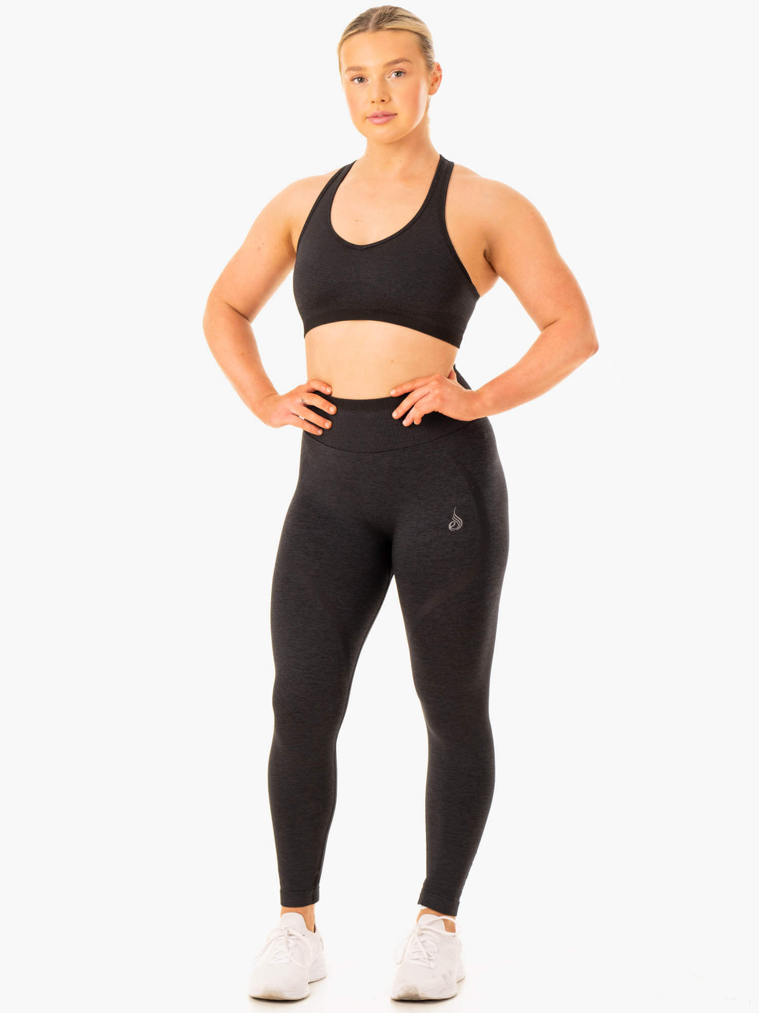 Excel Seamless Sports Bra - Black Marl 5 Excel Seamless Sports Bra - Black Marl
