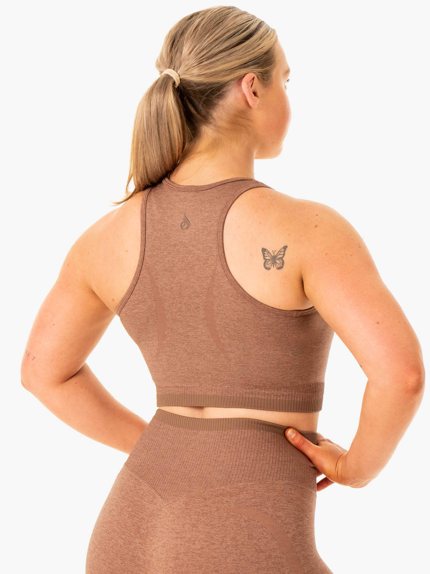 Excel Seamless Tank - Mocha Marl 3 Excel Seamless Tank - Mocha Marl