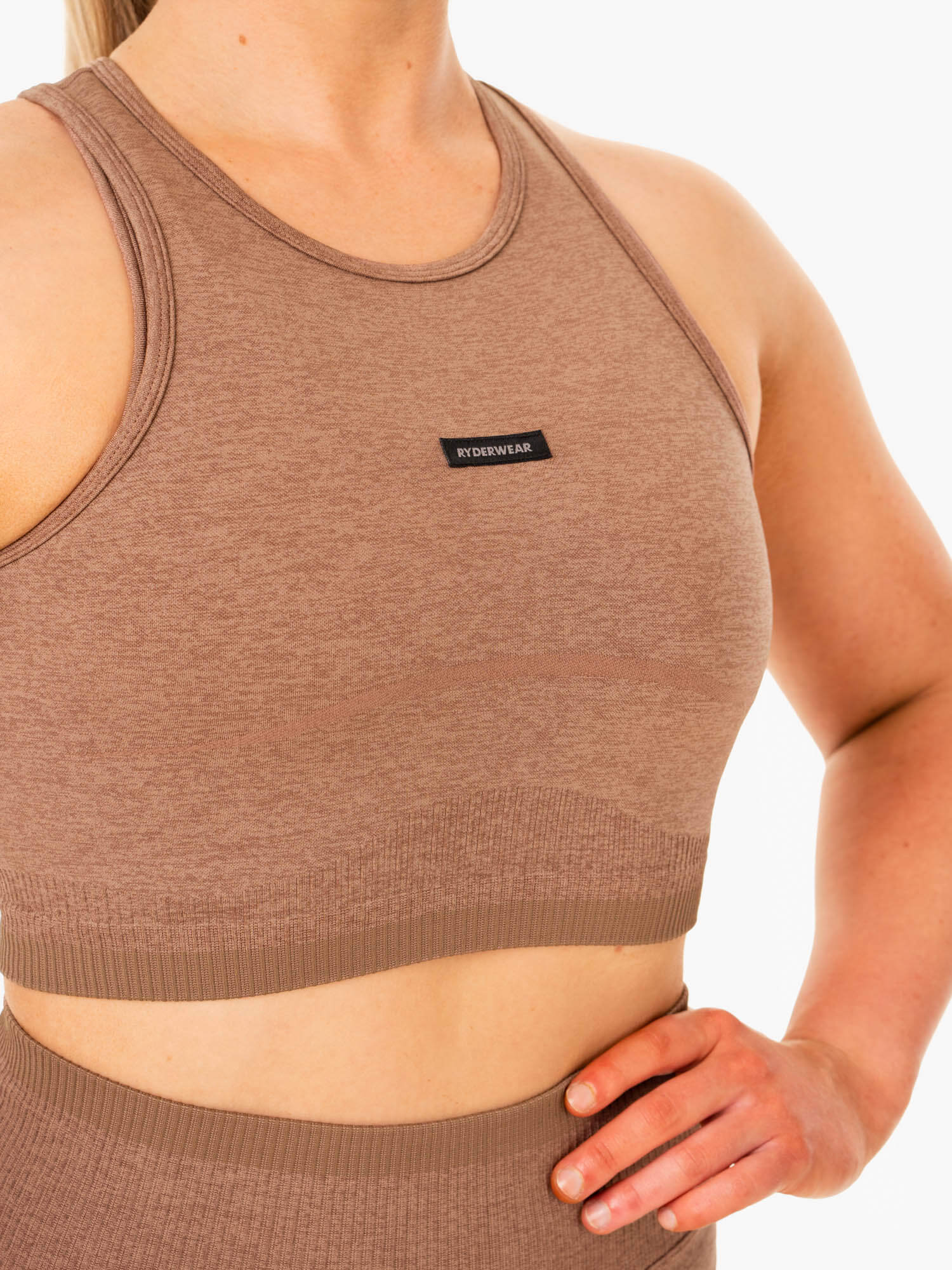 Excel Seamless Tank - Mocha Marl 4 Excel Seamless Tank - Mocha Marl