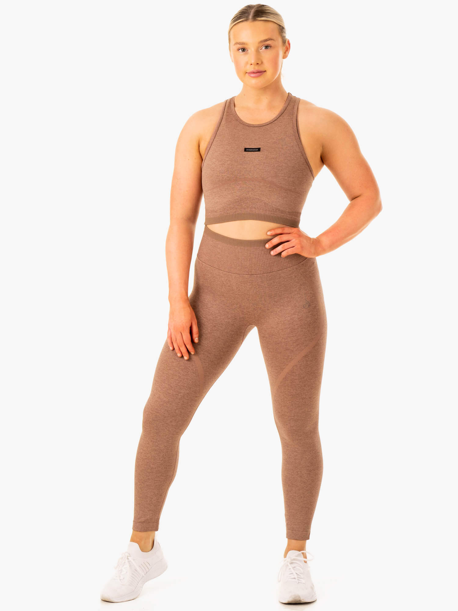 Excel Seamless Tank - Mocha Marl 5 Excel Seamless Tank - Mocha Marl