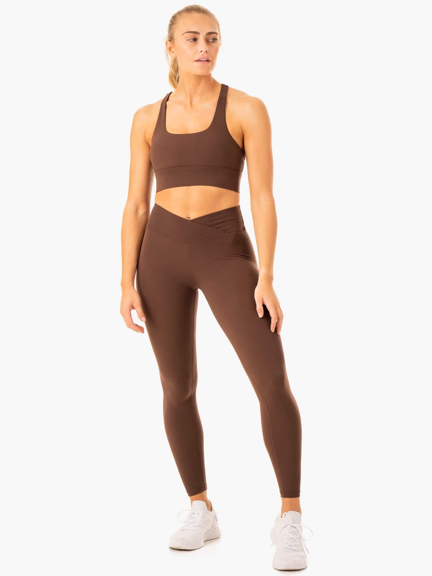 Flow Square Neck Sports Bra - Chocolate 4 Flow Square Neck Sports Bra - Chocolate