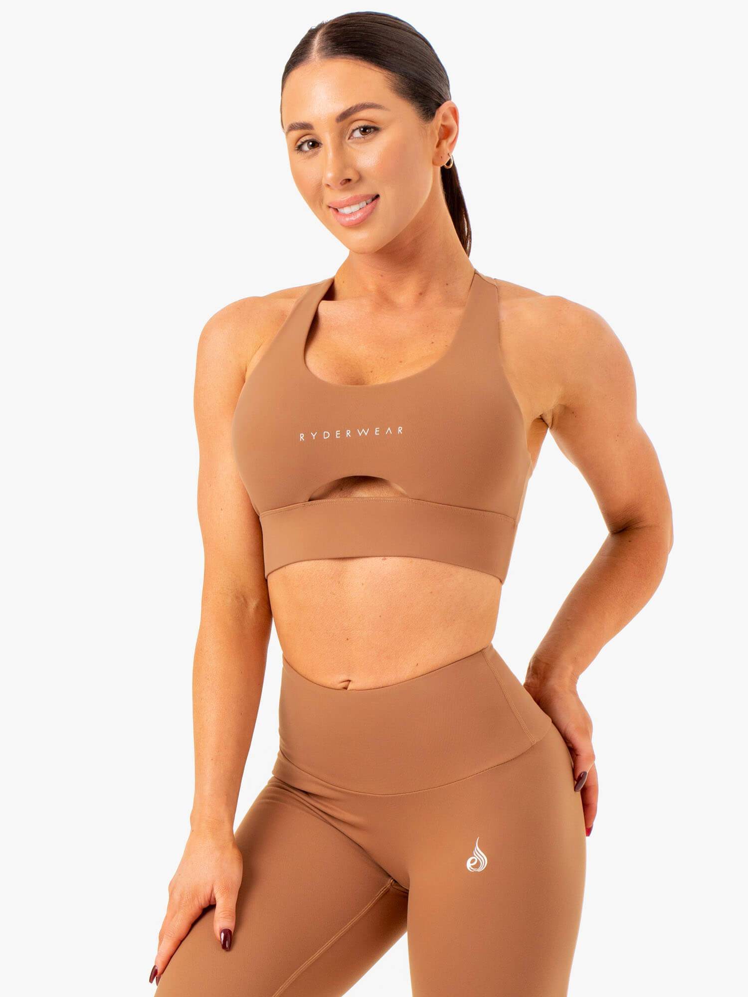 Focus Contour Sports Bra - Mocha 1 Focus Contour Sports Bra - Mocha