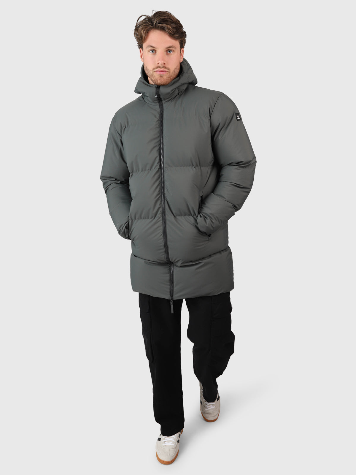 Bigmain Men Long Puffer Jacket | Mud Green 6 Bigmain Men Long Puffer Jacket | Mud Green