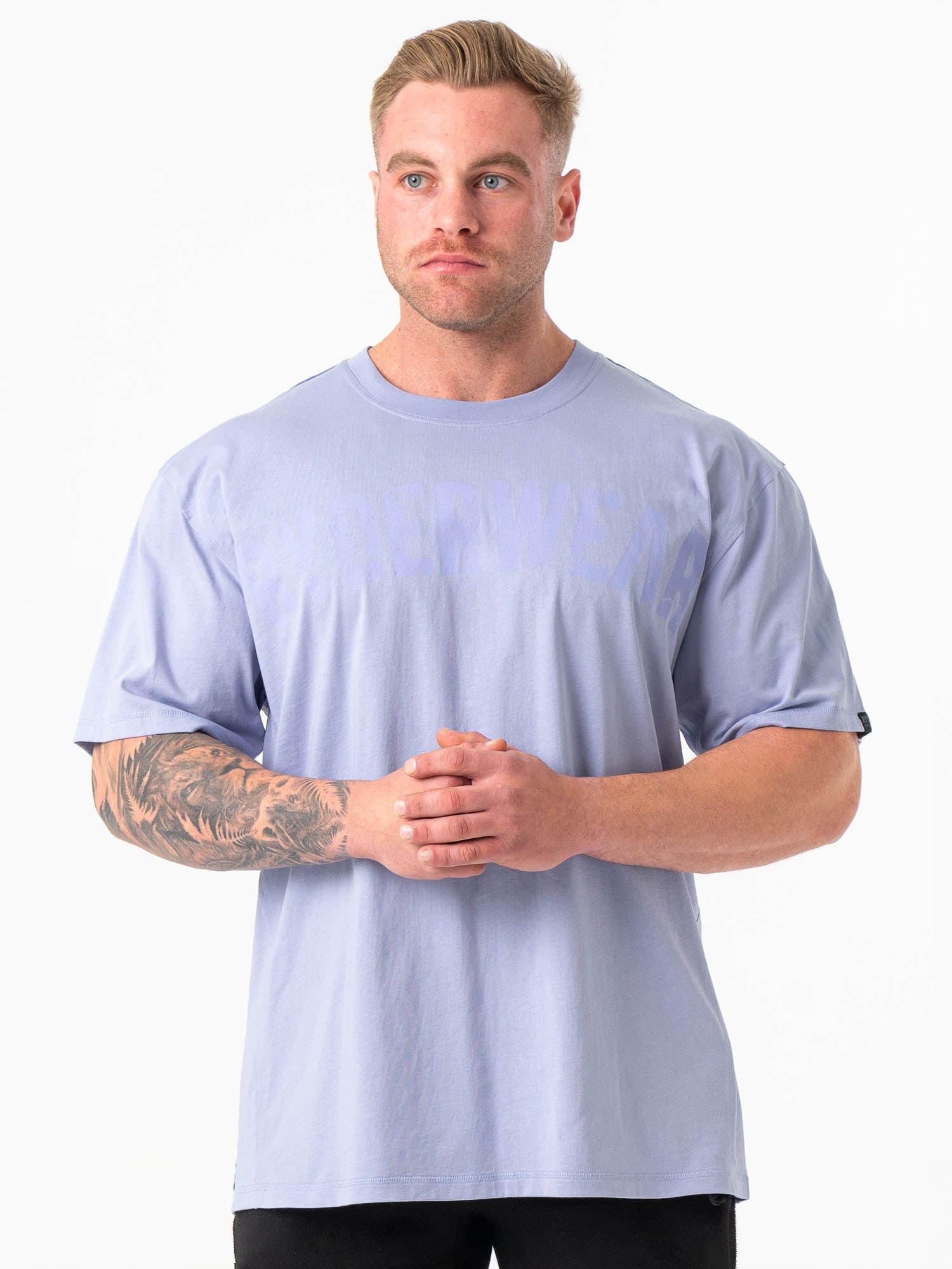Force Oversized T-Shirt - Lilac Blue 1 Force Oversized T-Shirt - Lilac Blue