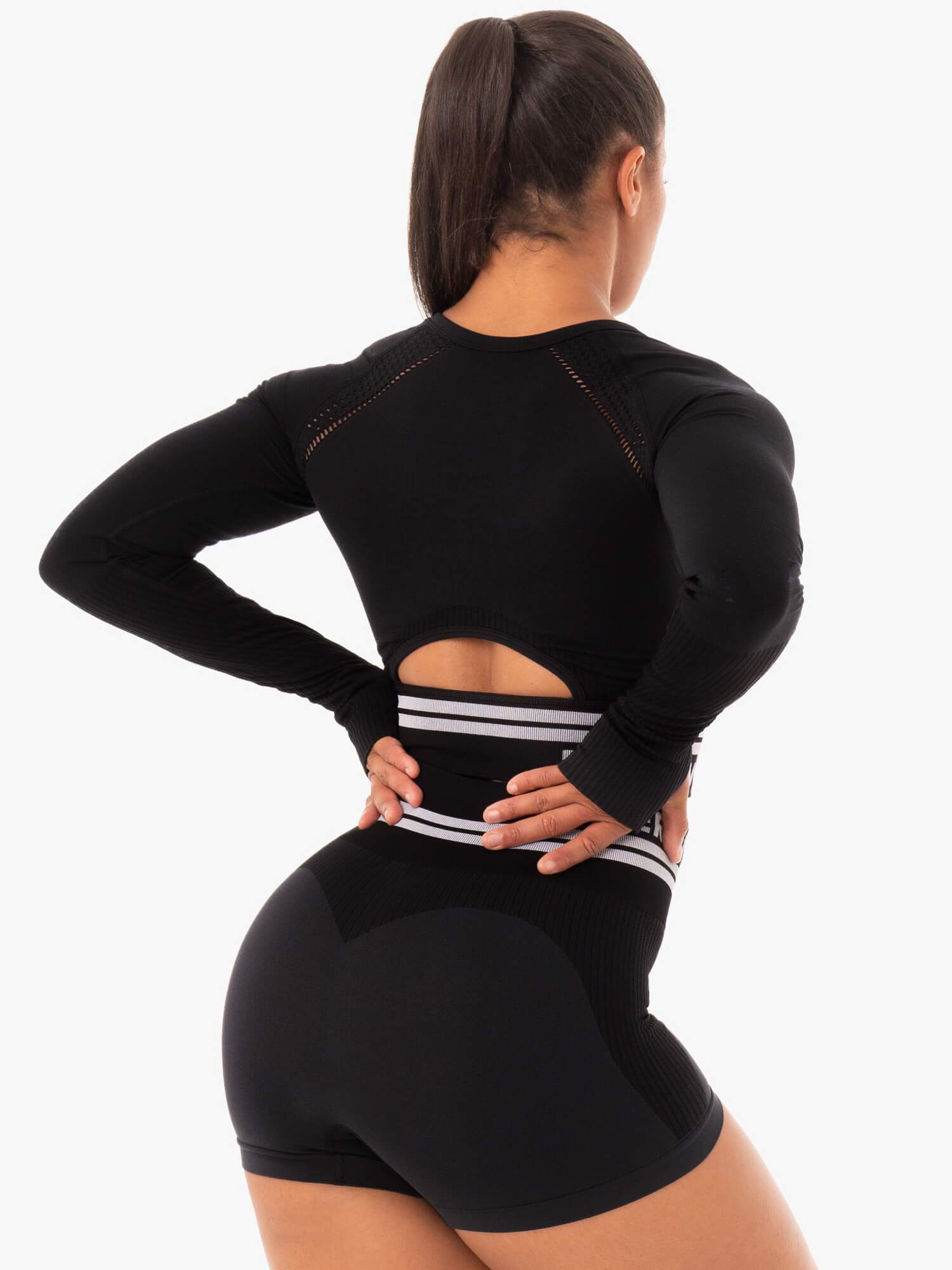 Freestyle Seamless Long Sleeve Crop - Black 10 Freestyle Seamless Long Sleeve Crop - Black