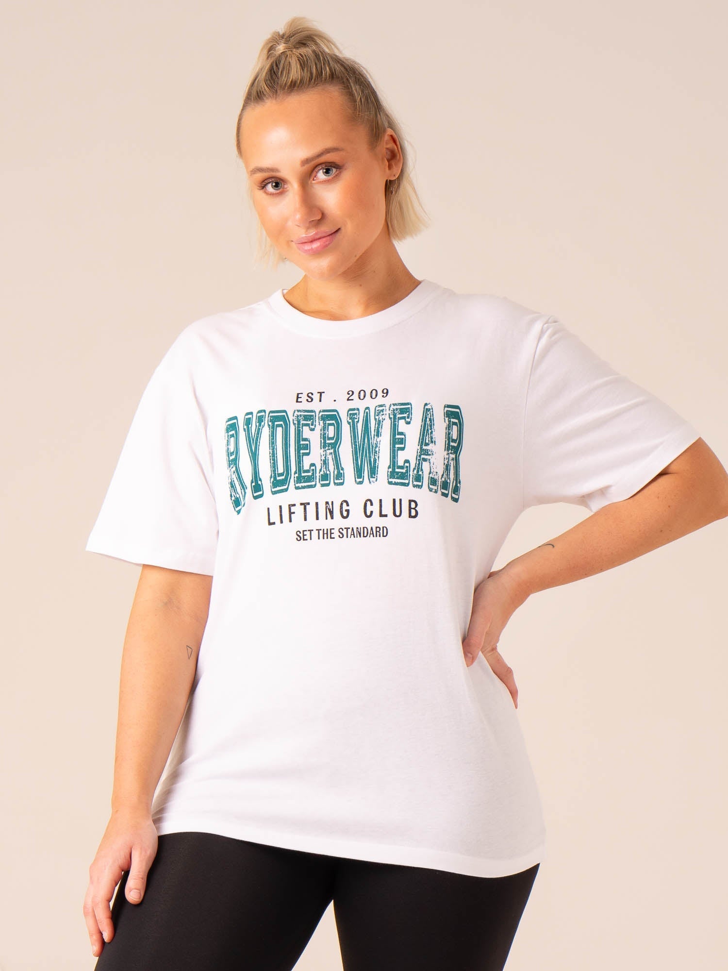 Grit Oversized T-Shirt - White 1 Grit Oversized T-Shirt - White