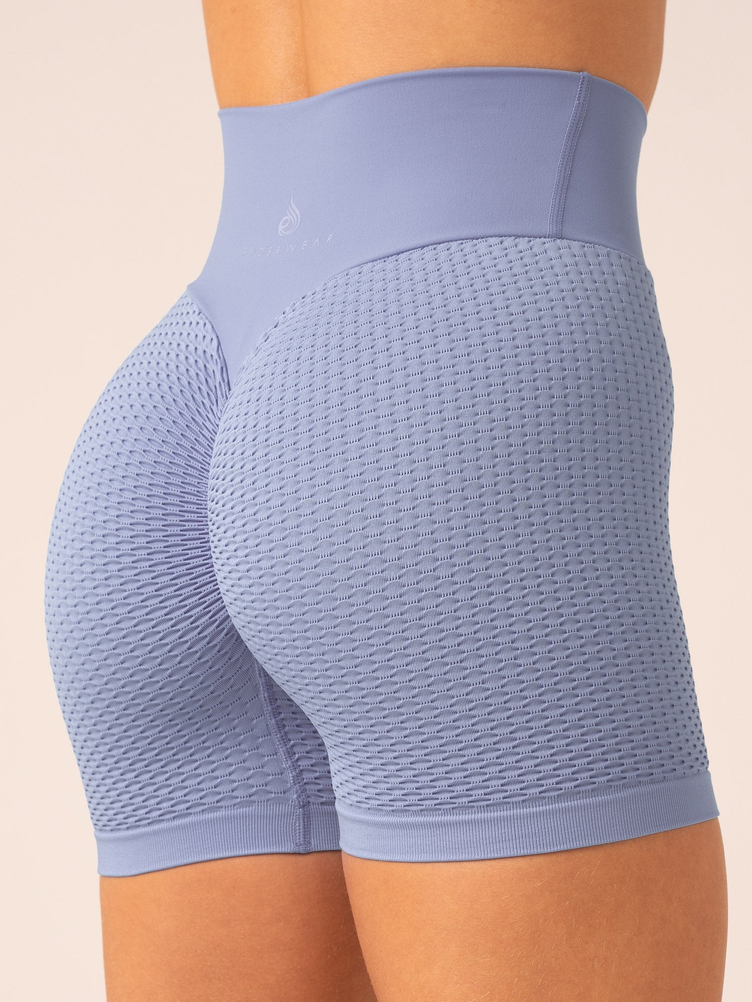 Honeycomb Scrunch Seamless Shorts - Steel Blue 5 Honeycomb Scrunch Seamless Shorts - Steel Blue