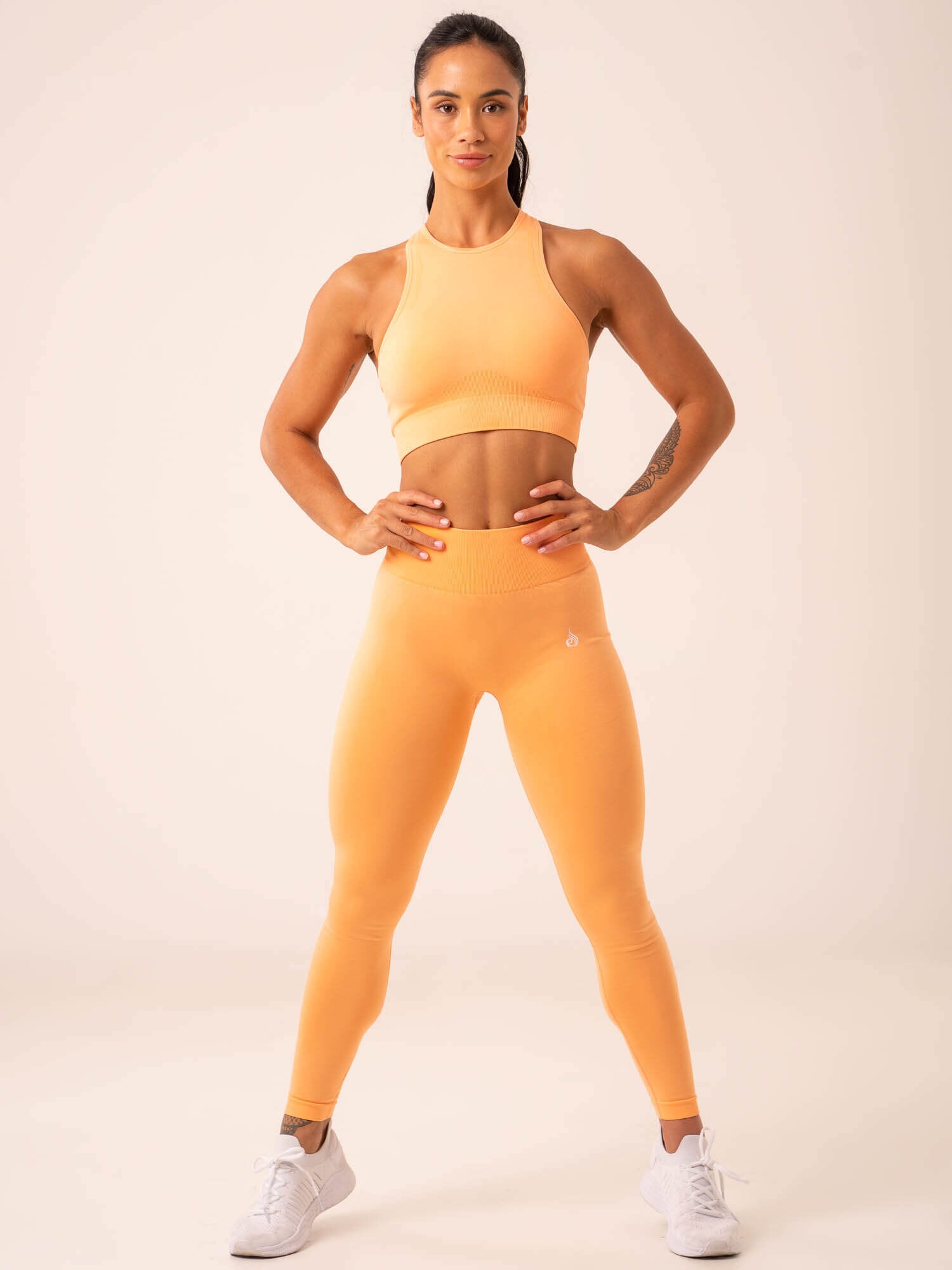 Lift Seamless High Neck Sports Bra - Mango 4 Lift Seamless High Neck Sports Bra - Mango
