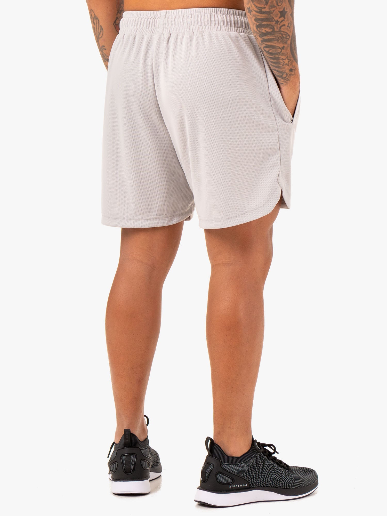 Mesh Training Shorts - Snow Grey 2 Mesh Training Shorts - Snow Grey