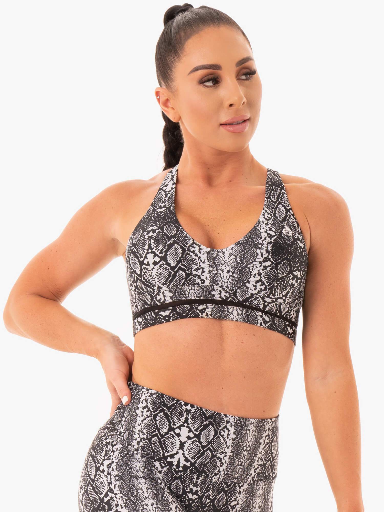 NEM X RW Sports Bra - White Snake 1 NEM X RW Sports Bra - White Snake