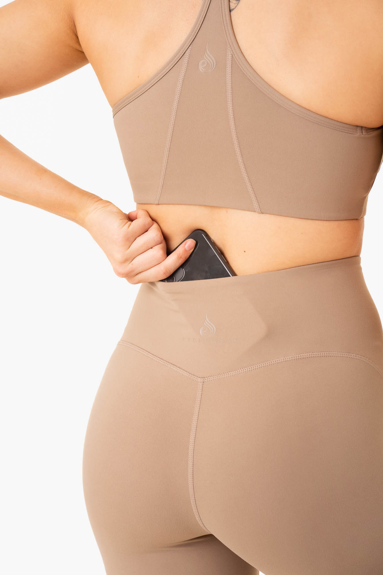 NKD Frame High Waisted Leggings - Latte 5 NKD Frame High Waisted Leggings - Latte