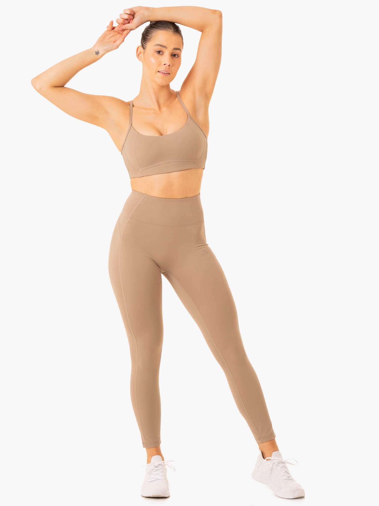 NKD Frame High Waisted Leggings - Latte 7 NKD Frame High Waisted Leggings - Latte