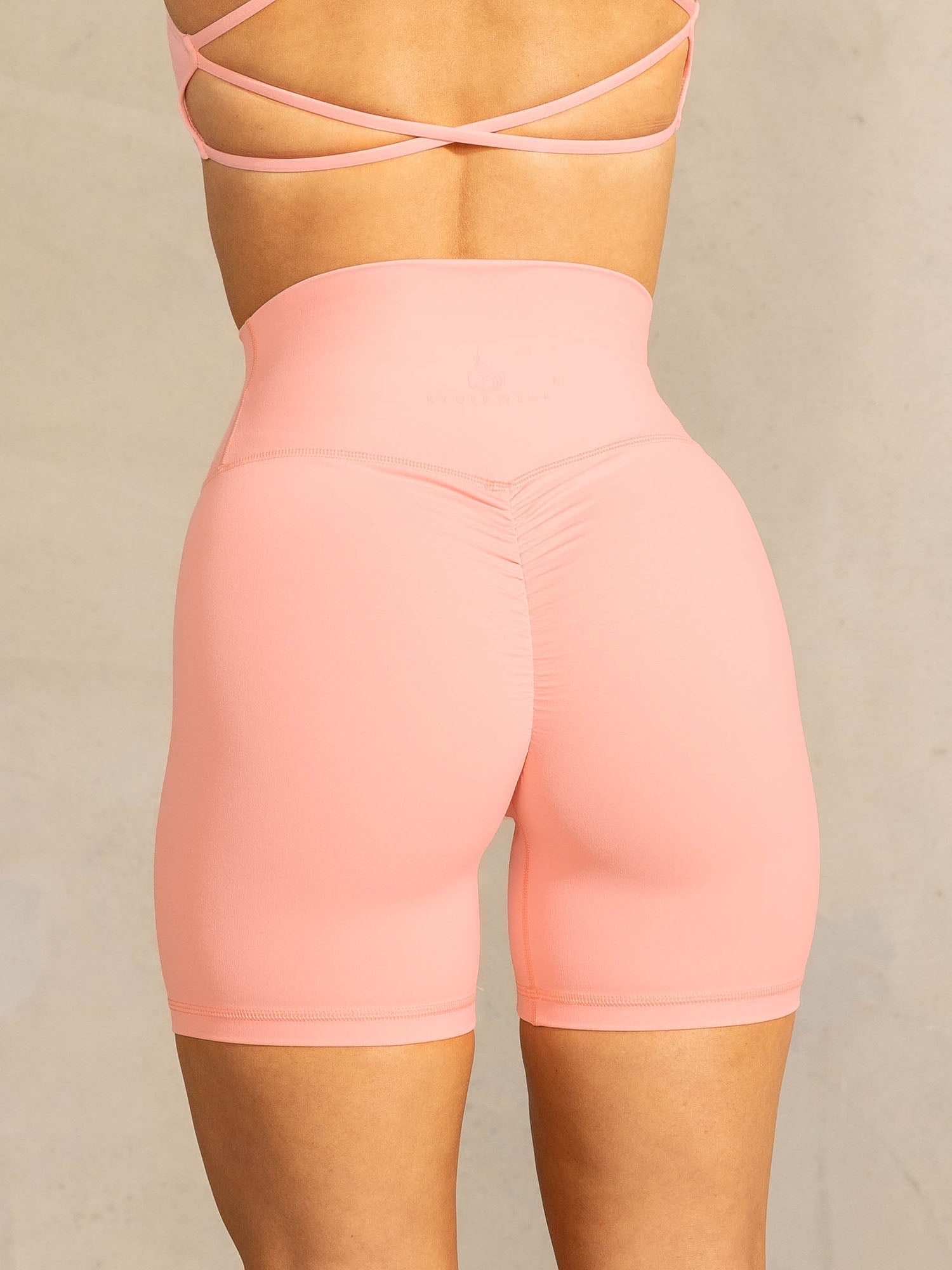 NKD High Waisted Scrunch Shorts - Pink 3 NKD High Waisted Scrunch Shorts - Pink