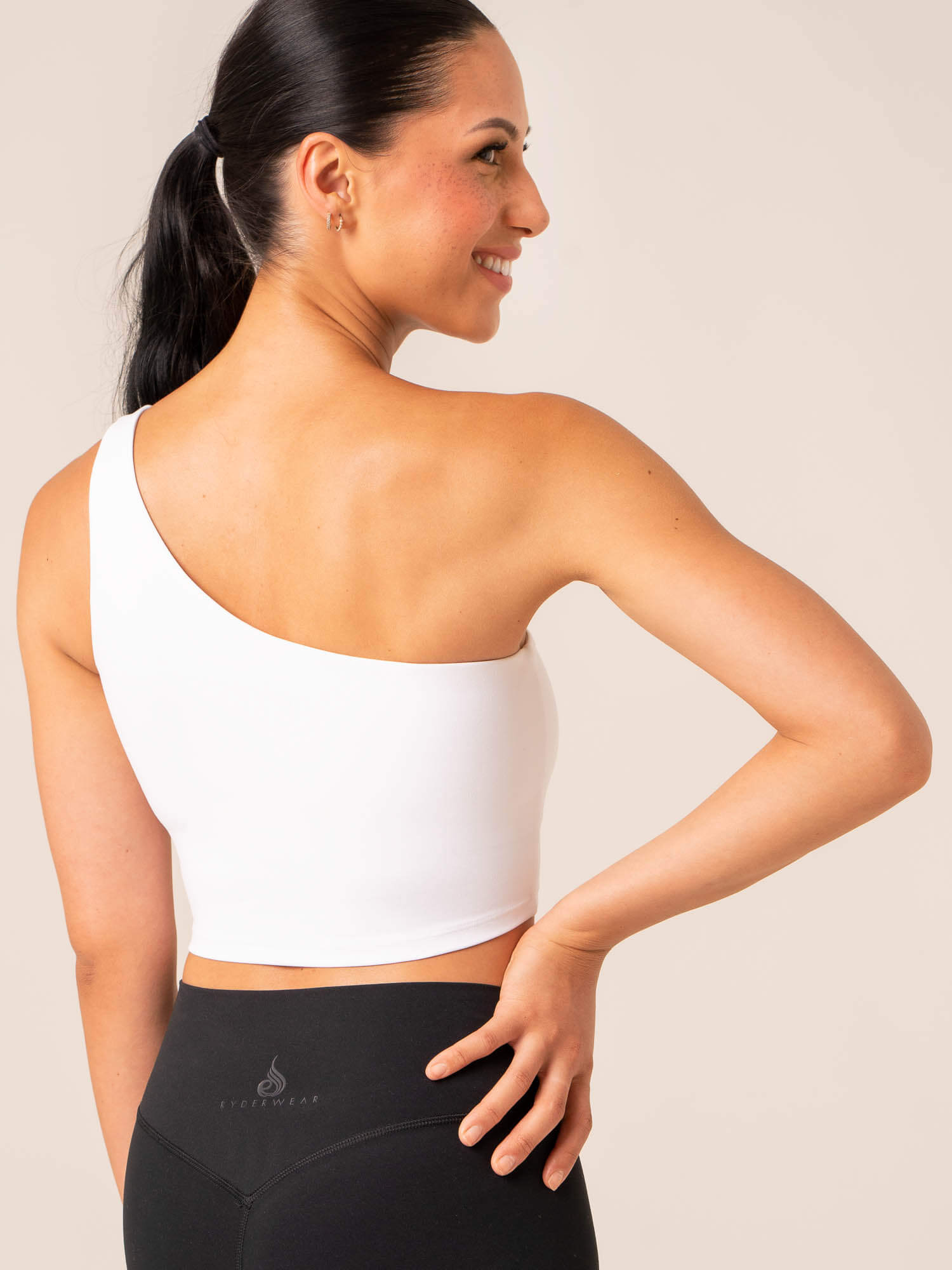 NKD One Shoulder Tank Bra - White 3 NKD One Shoulder Tank Bra - White