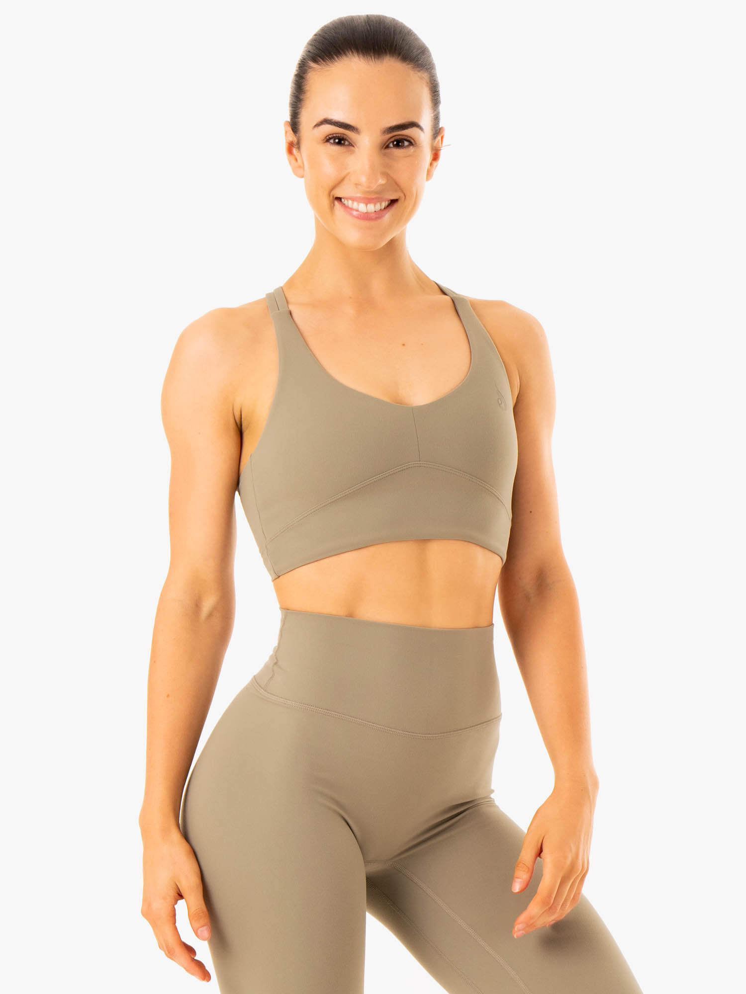 NKD Refine Sports Bra - Khaki 1 NKD Refine Sports Bra - Khaki