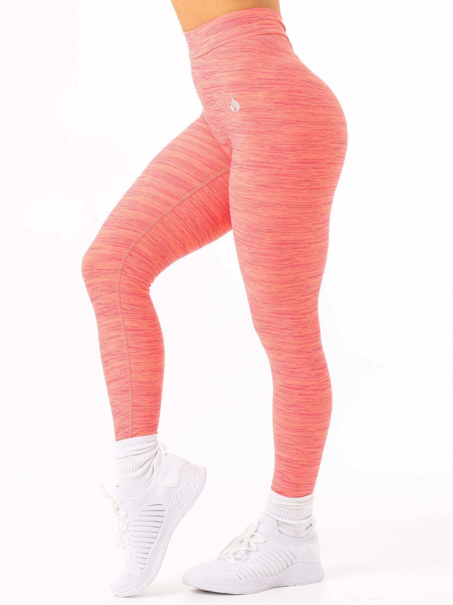 NKD V Scrunch Leggings - Coral Marl 2 NKD V Scrunch Leggings - Coral Marl