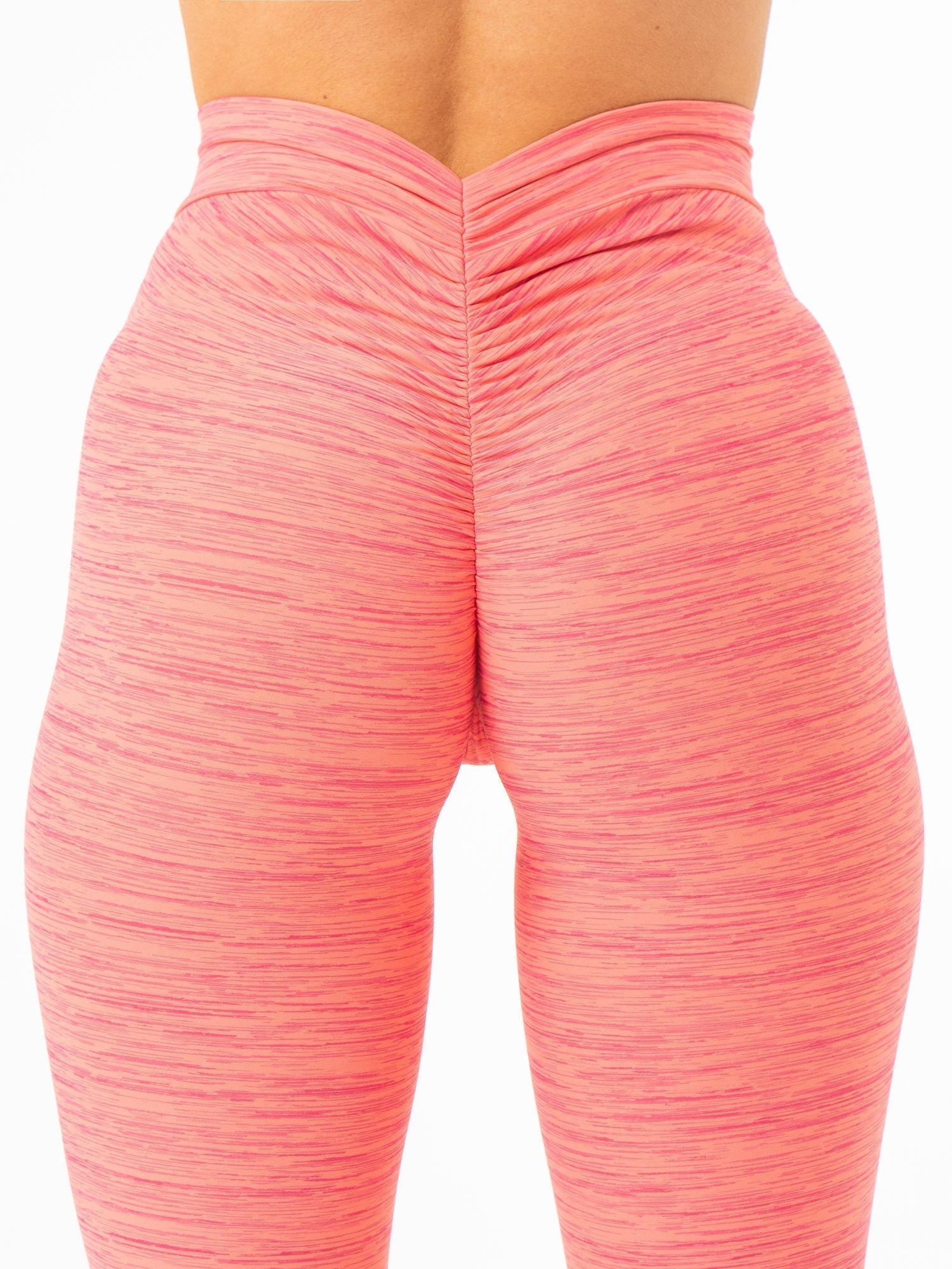 NKD V Scrunch Leggings - Coral Marl 3 NKD V Scrunch Leggings - Coral Marl