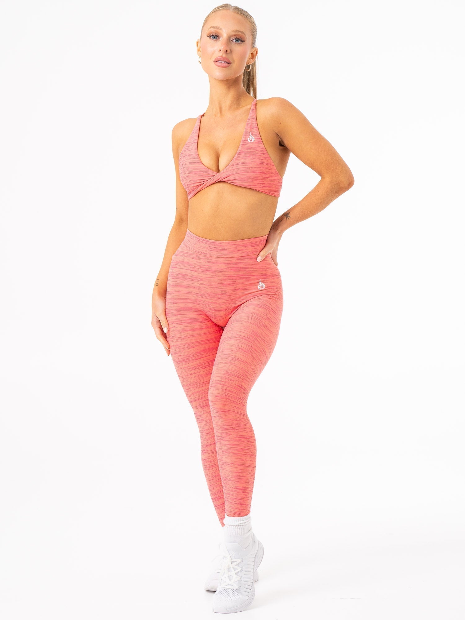 NKD V Scrunch Leggings - Coral Marl 6 NKD V Scrunch Leggings - Coral Marl