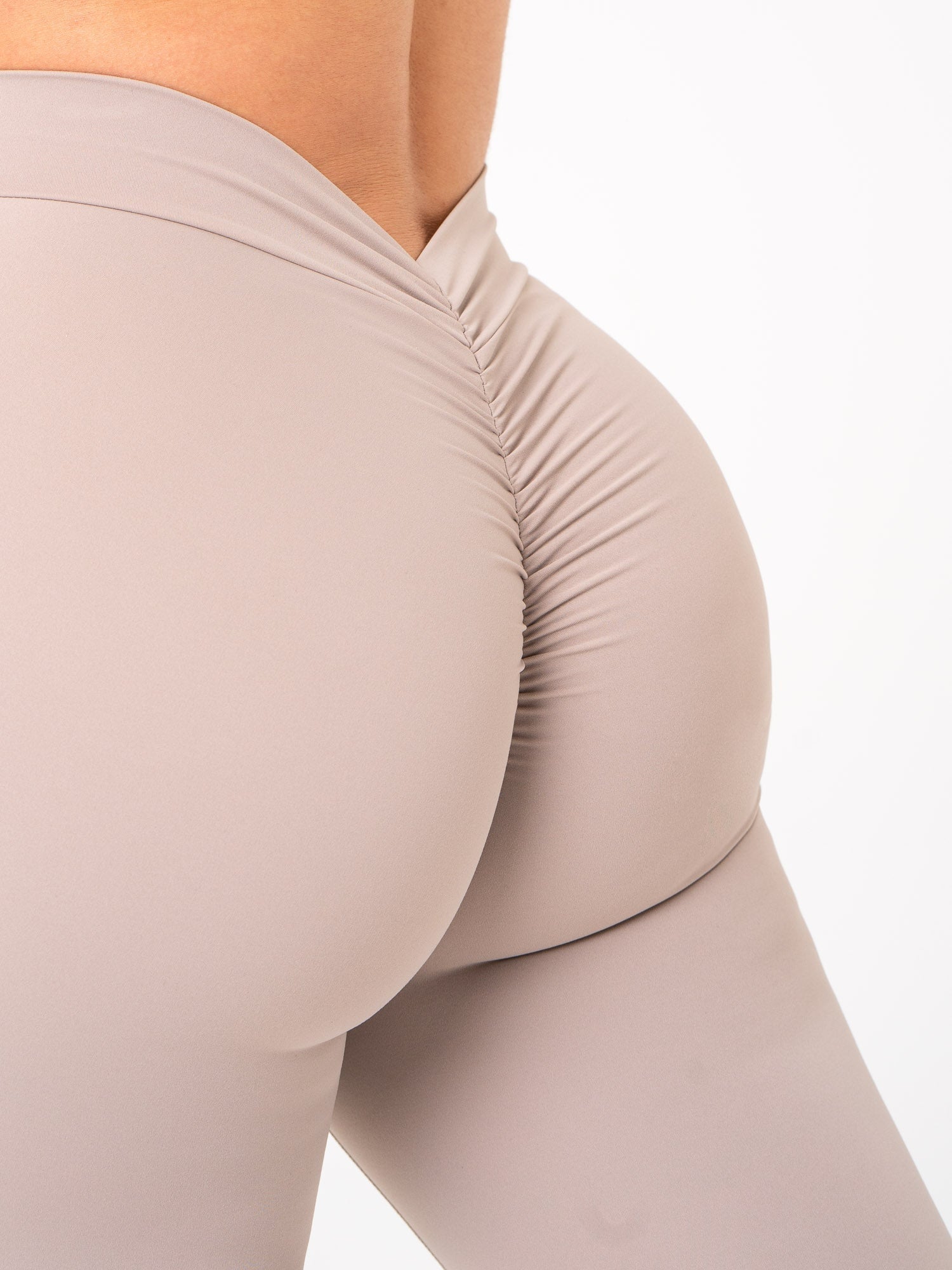 NKD V Scrunch Leggings - Taupe 5 NKD V Scrunch Leggings - Taupe